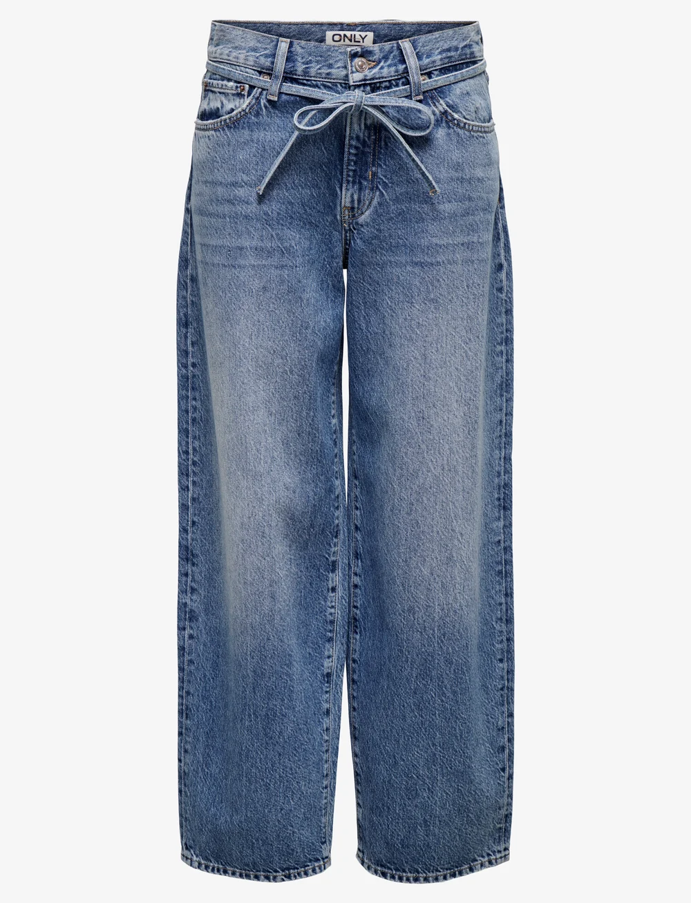 ONLY - ONLGIANNA MW STRAIGHT DOT596 DNM NOOS - brede jeans - medium blue denim - 1