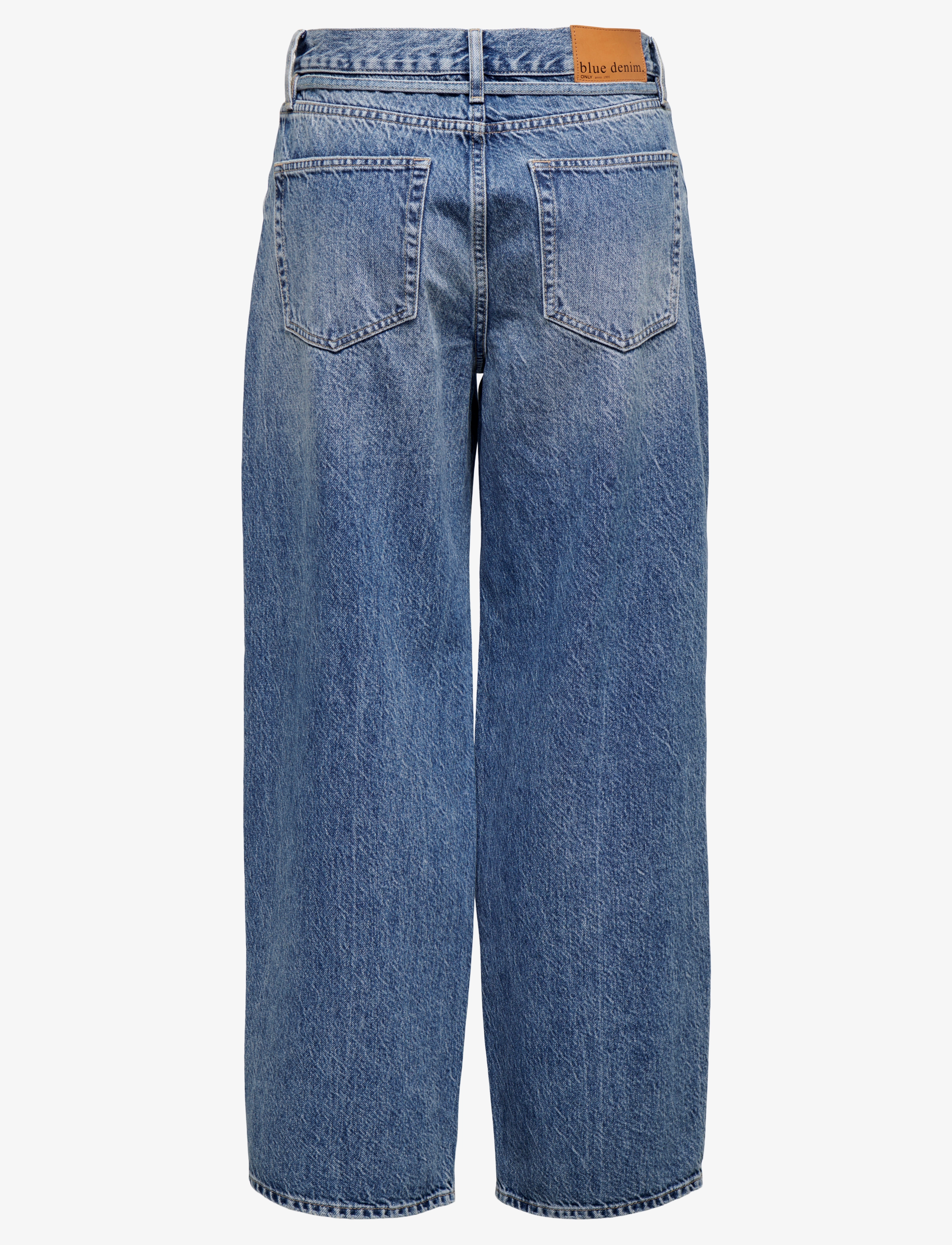 ONLY - ONLGIANNA MW STRAIGHT DNM DOT596 NOOS - hosen mit weitem bein - medium blue denim - 2