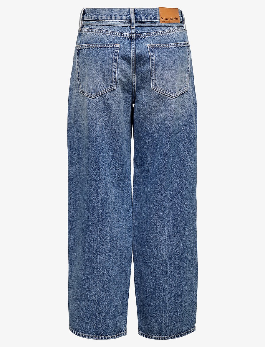 ONLY - ONLGIANNA MW STRAIGHT DNM DOT596 NOOS - vida jeans - medium blue denim - 2