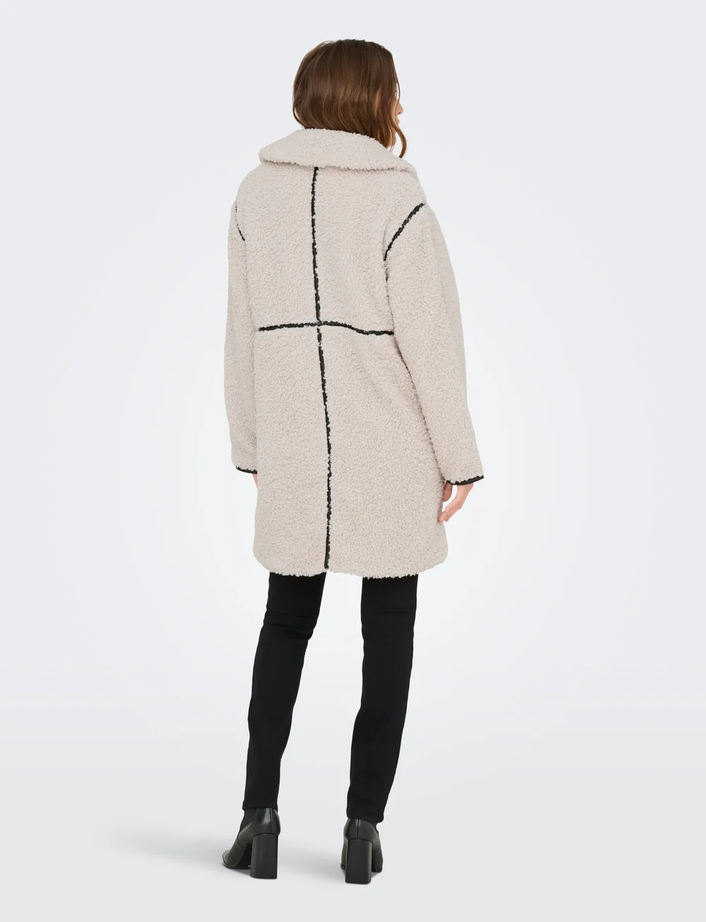 ONLY - ONLRUBI SHEARLING COAT CS OTW - fuskpäls - pumice stone - 3