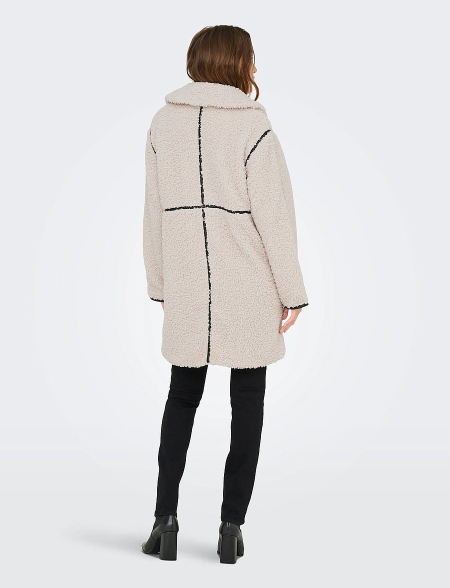 ONLY - ONLRUBI SHEARLING COAT CS OTW - kunstpelz - pumice stone - 3