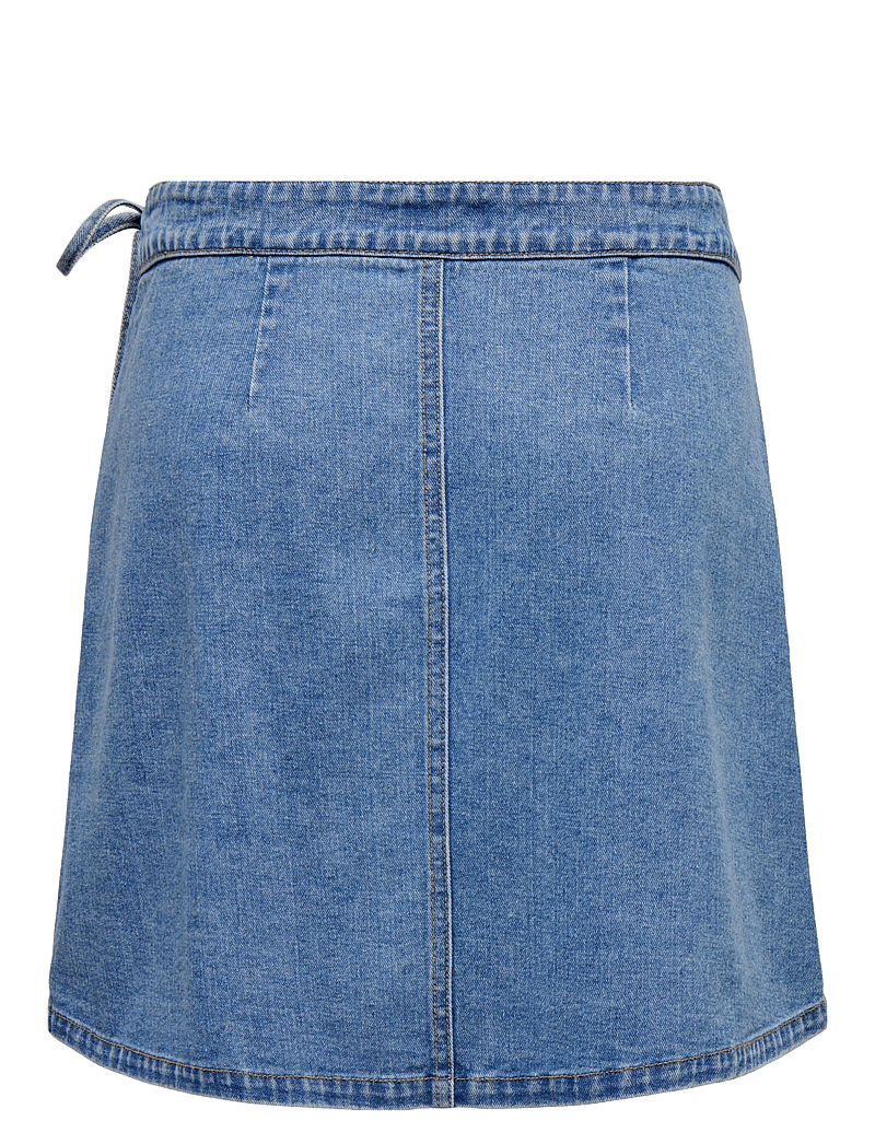 ONLY - ONLVILLA WRAP TIE SKIRT DNM GUA - jeansröcke - light blue denim - 2