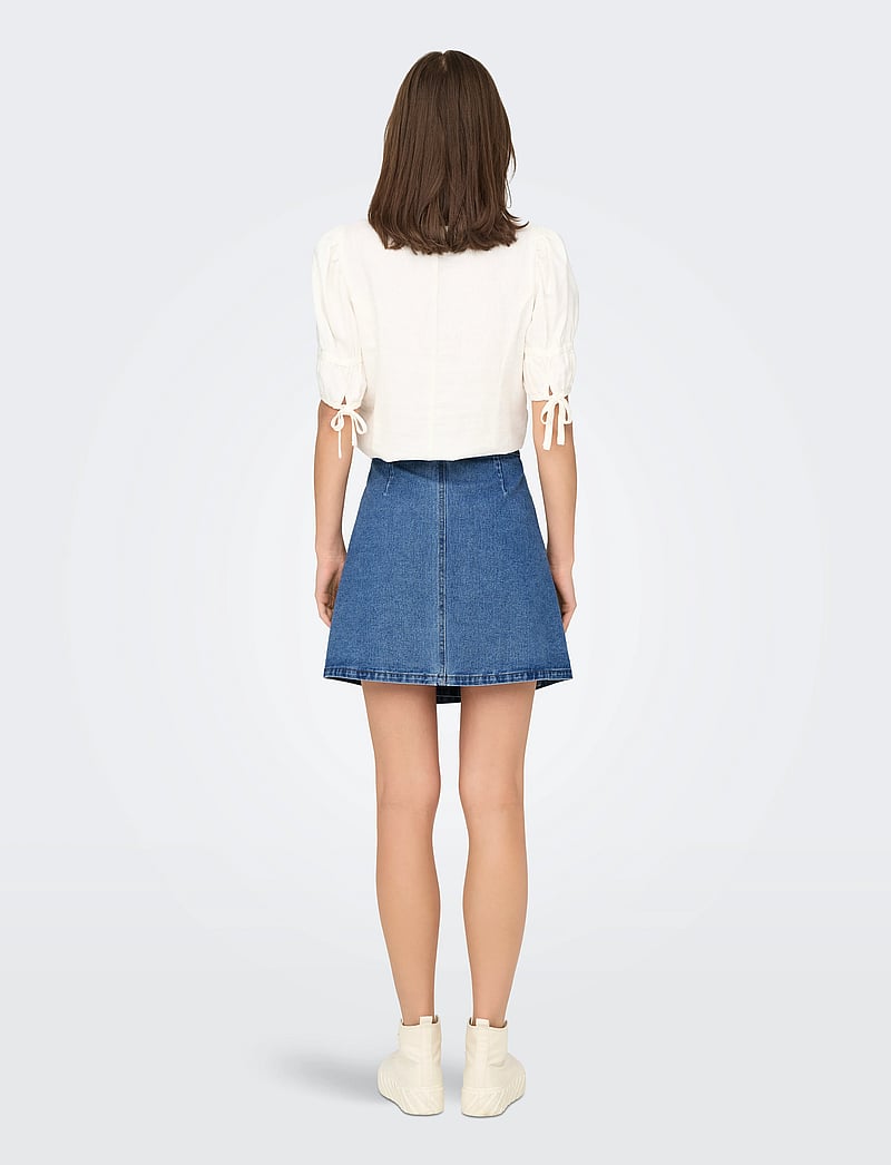 ONLY - ONLVILLA WRAP TIE SKIRT DNM GUA - jeansröcke - light blue denim - 3