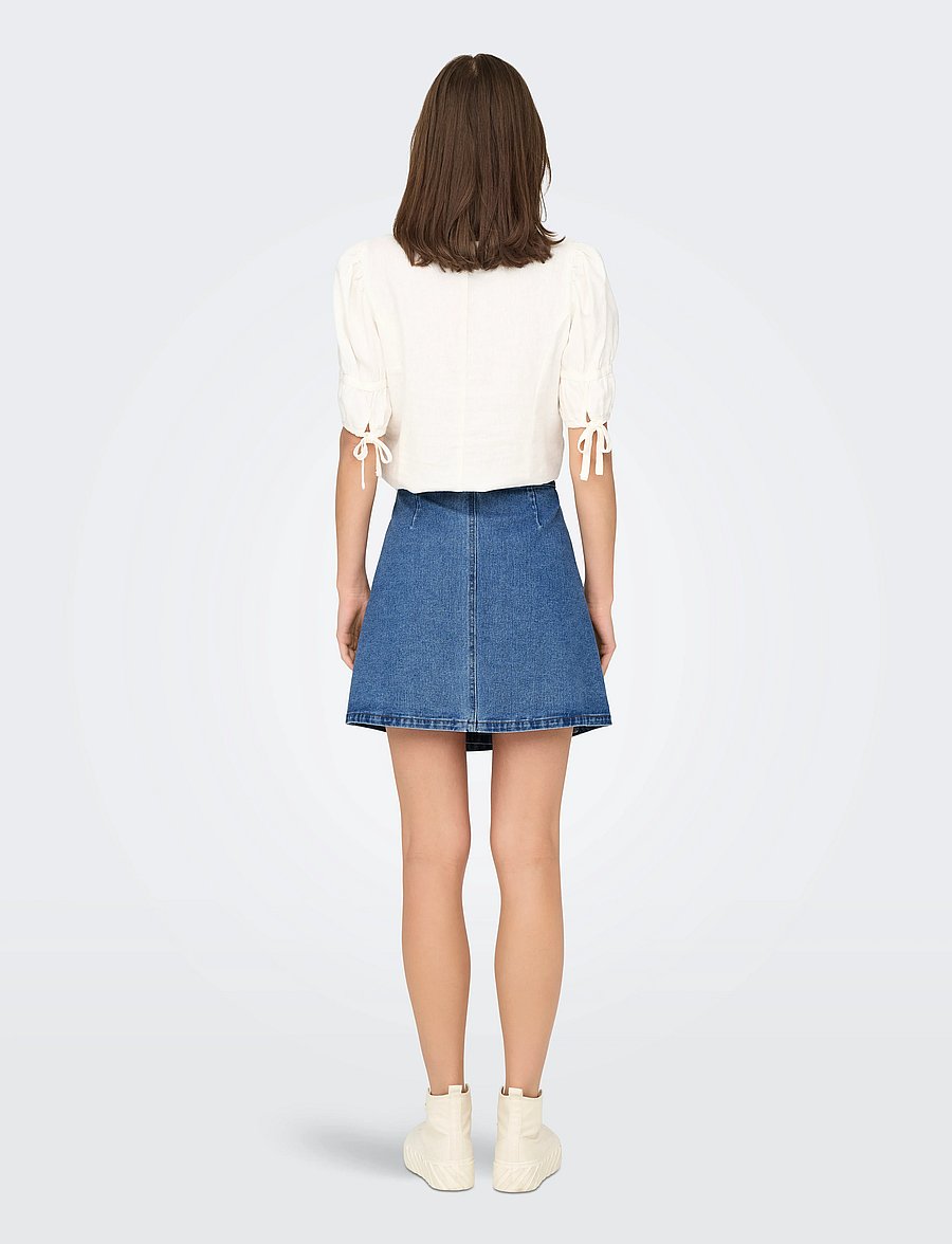 ONLY - ONLVILLA WRAP TIE SKIRT DNM GUA - jeansröcke - light blue denim - 3