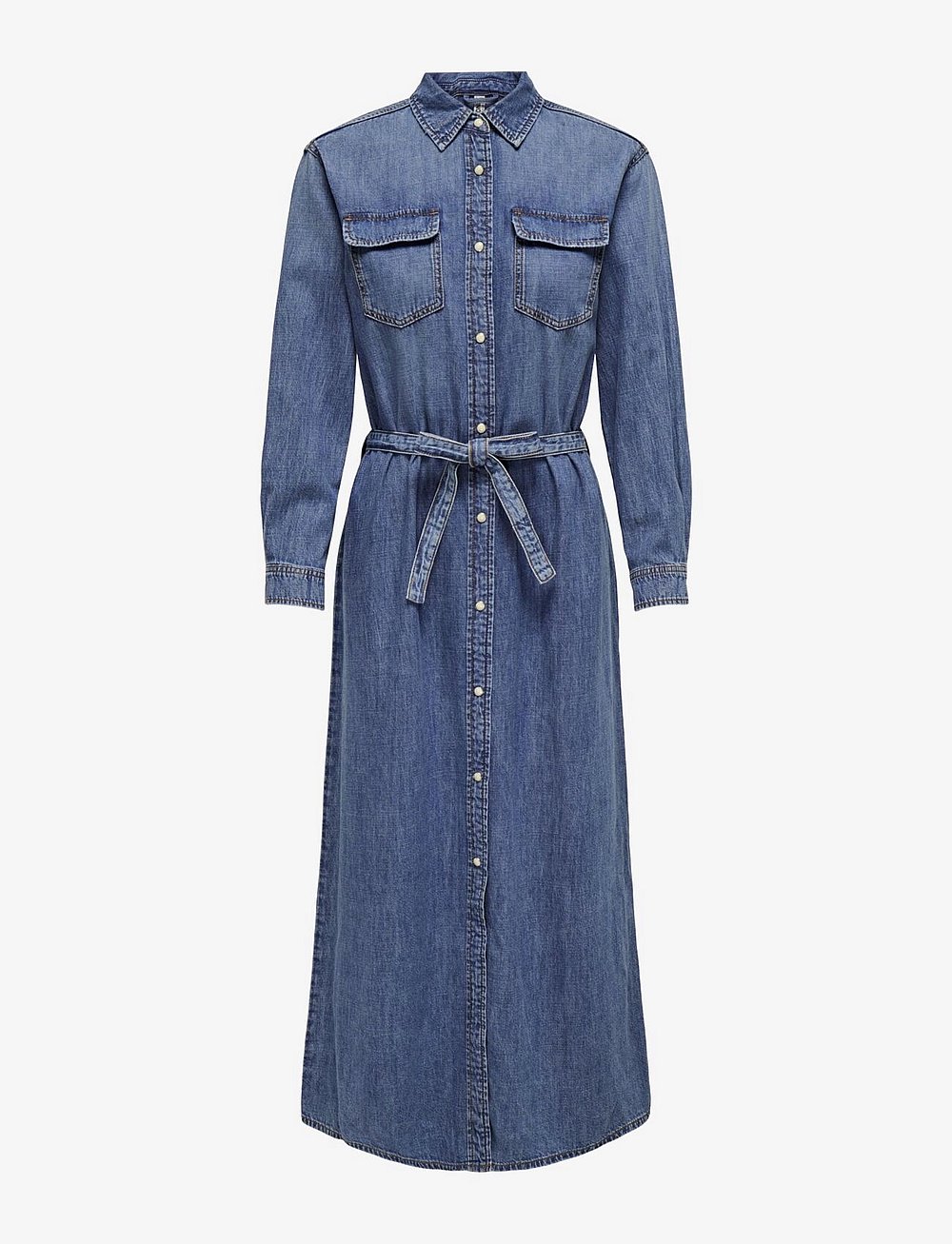 warehouse denim maxi dress Dark Wash Warehouse Cross Back Denim Midi Dress