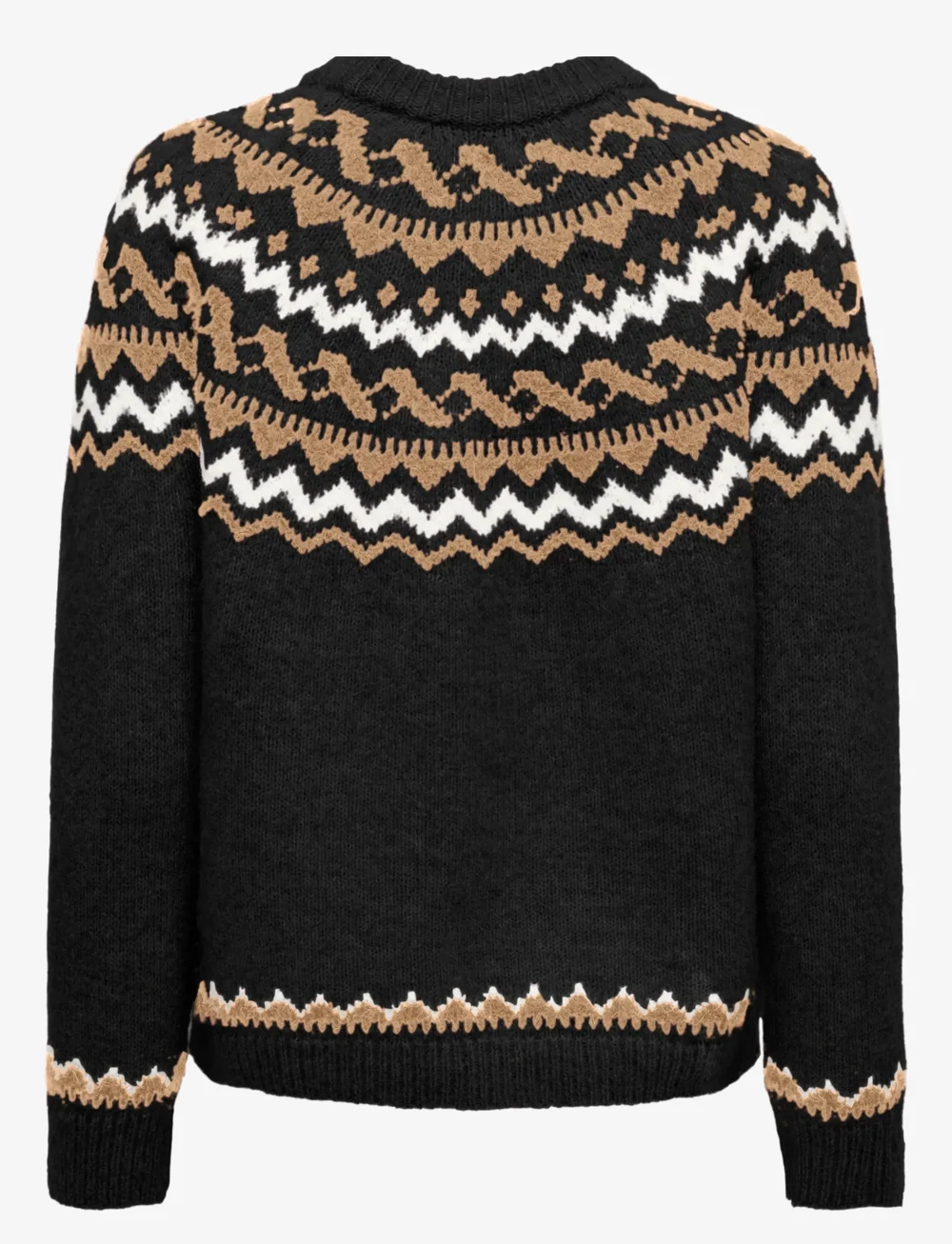 ONLY - ONLISLE LIFE LS O-NECK CC KNT - stickade tröjor - black - 2