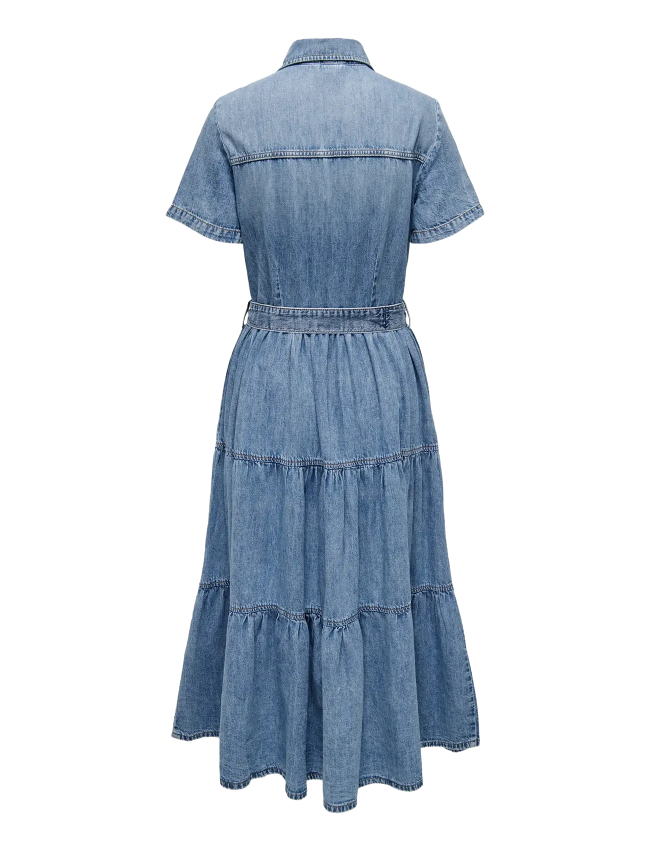 ONLY - ONLALIYAH S/S LAYER DNM DRESS AKM NOOS - skjortekjoler - medium blue denim - 2