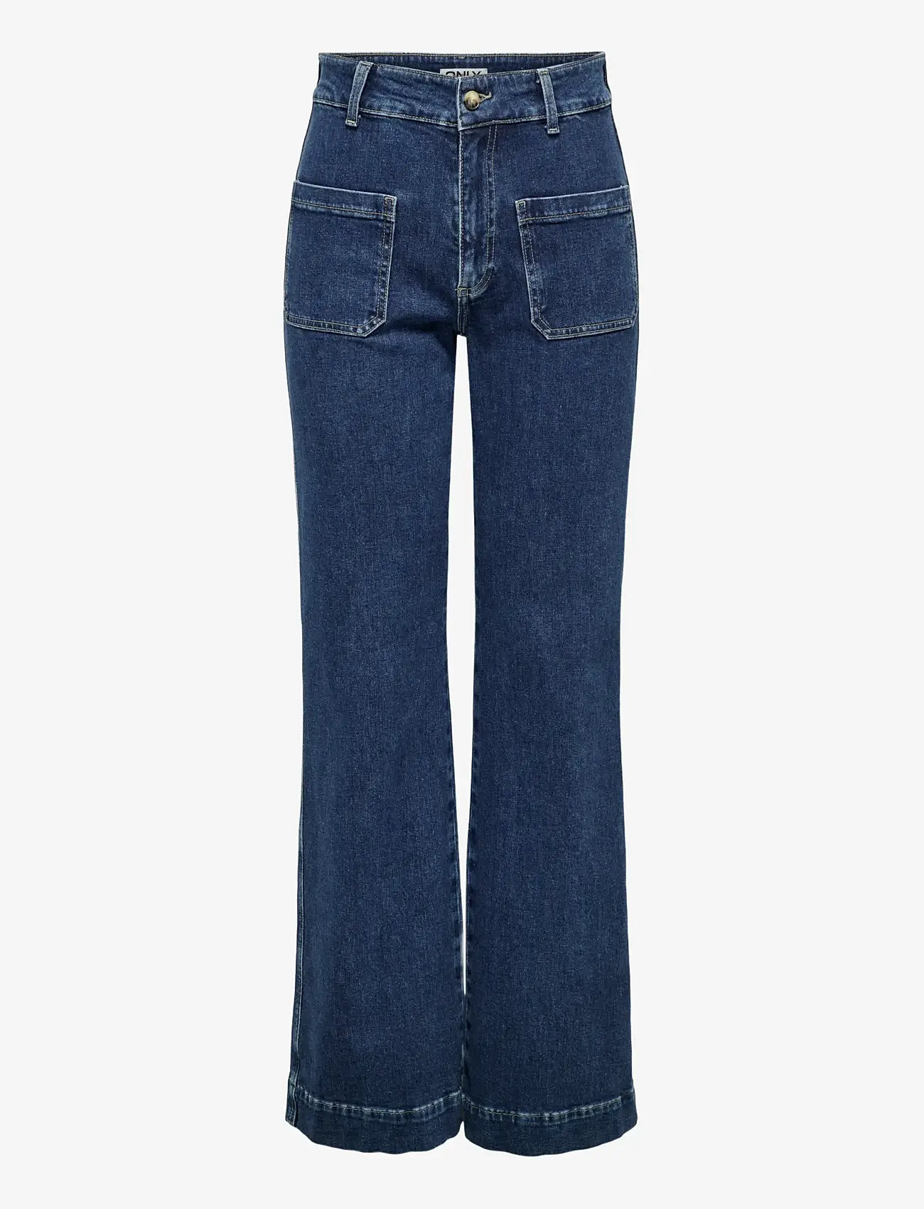 ONLY - ONLJUICY HW WIDE POCKET DNM JEANS CRO - vida jeans - dark blue denim - 1