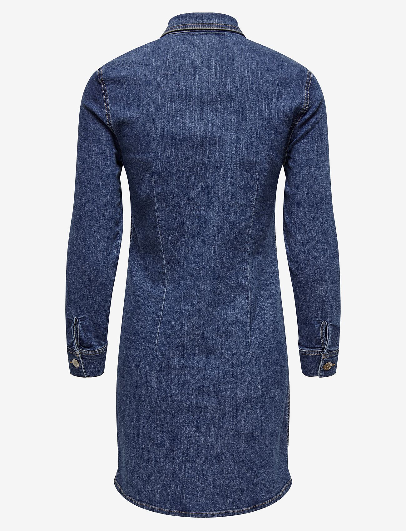 ONLY - ONLBELIEVE LS STRETCH DNM DRESS QYT - denimkjoler - medium blue denim - 2