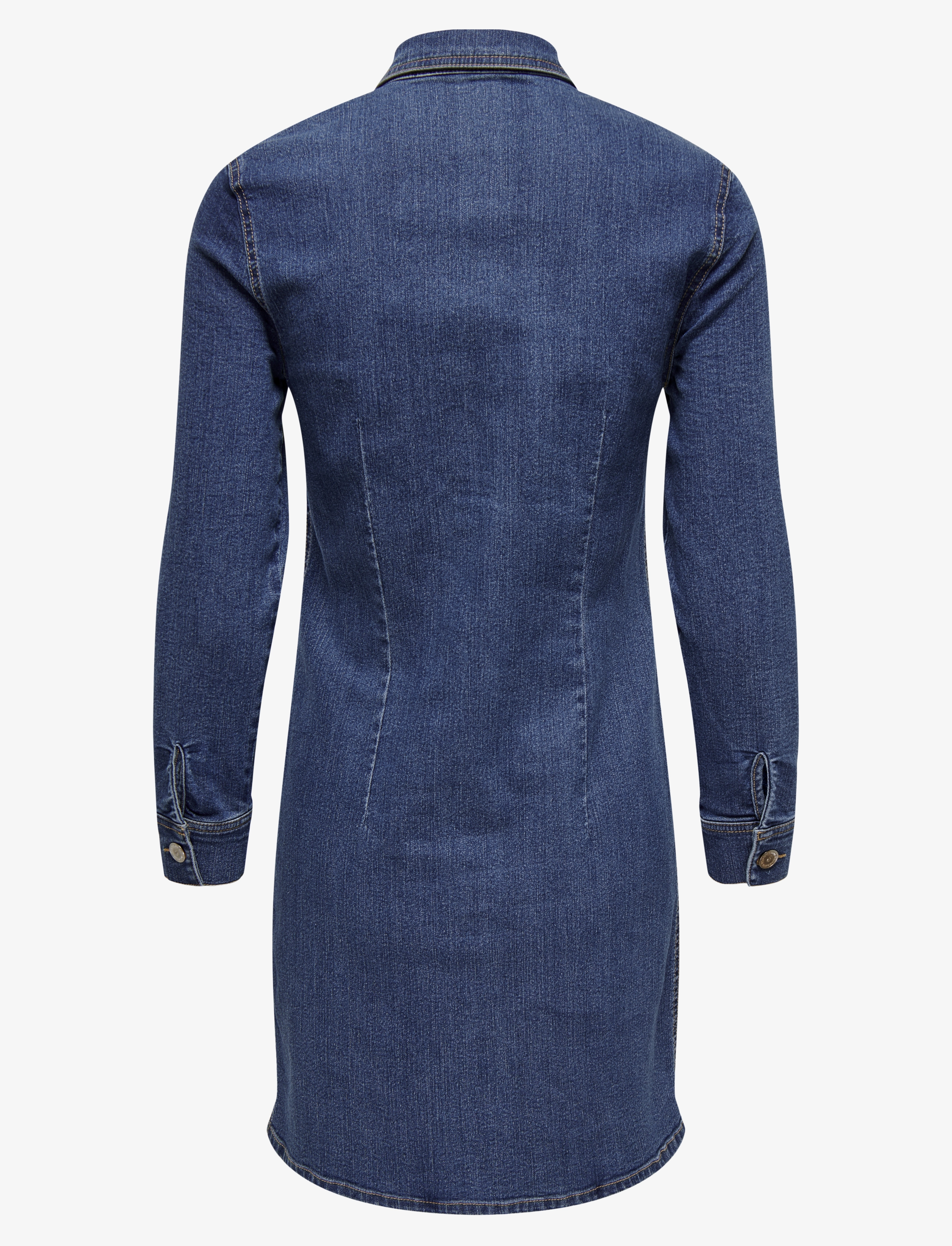 ONLY - ONLBELIEVE LS STRETCH DNM DRESS QYT - denim dresses - medium blue denim - 2