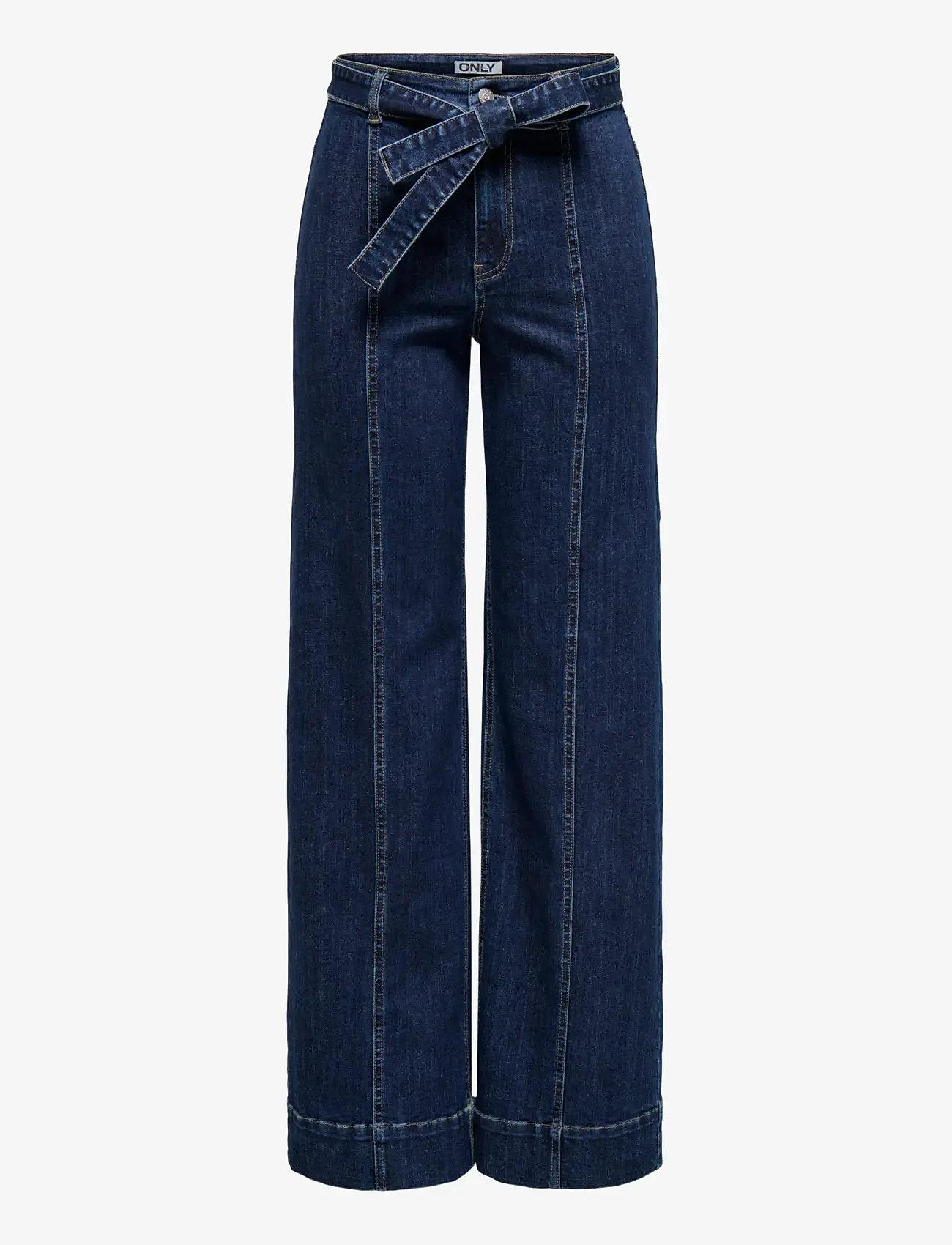 ONLY - ONLMADISON BLUSH HW WIDE BELT DNM BJ583 - brede jeans - dark blue denim - 1