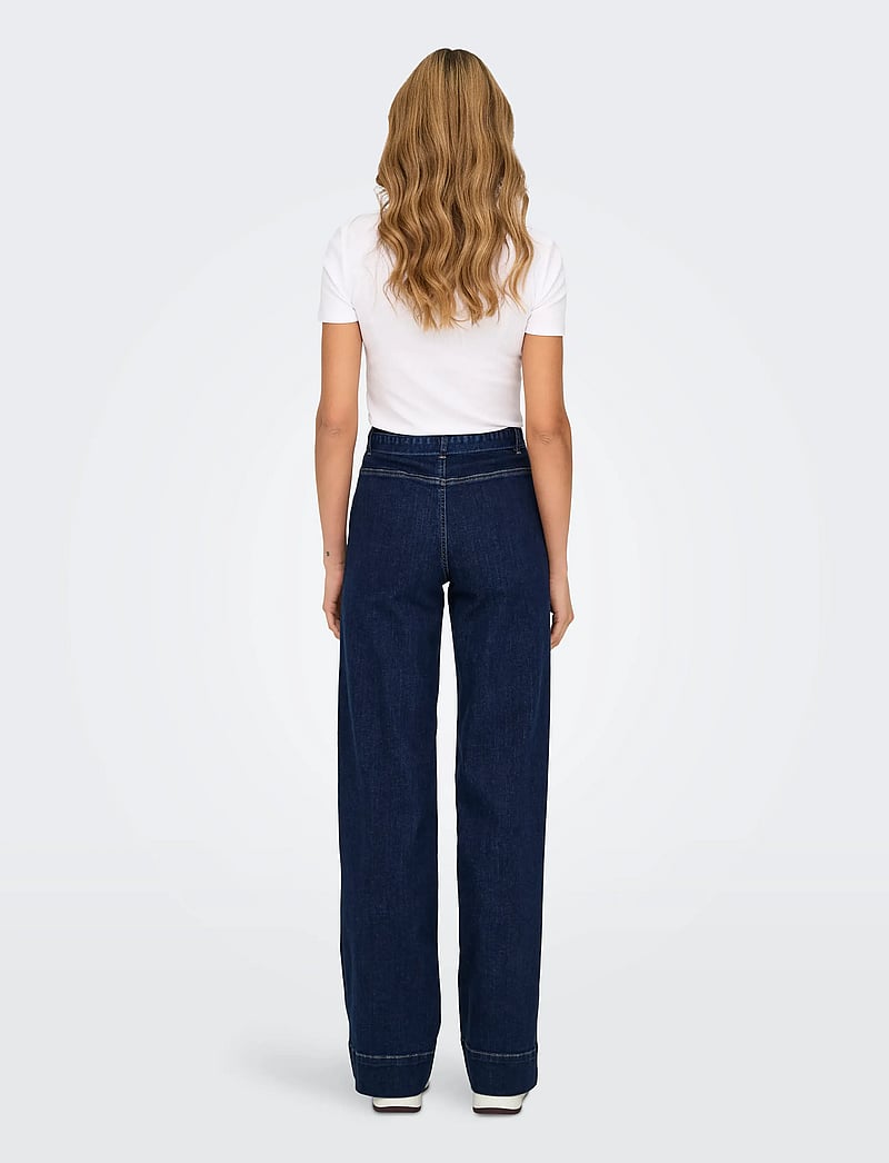 ONLY Onlmadison Blush HW Wide DNM Cro Noos - Jeans Larghi Unisex Vita Alta - Cotone Elastico