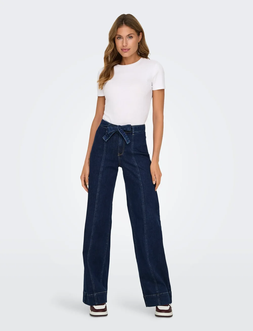 ONLY - ONLMADISON BLUSH HW WIDE BELT DNM BJ583 - vida jeans - dark blue denim - 4