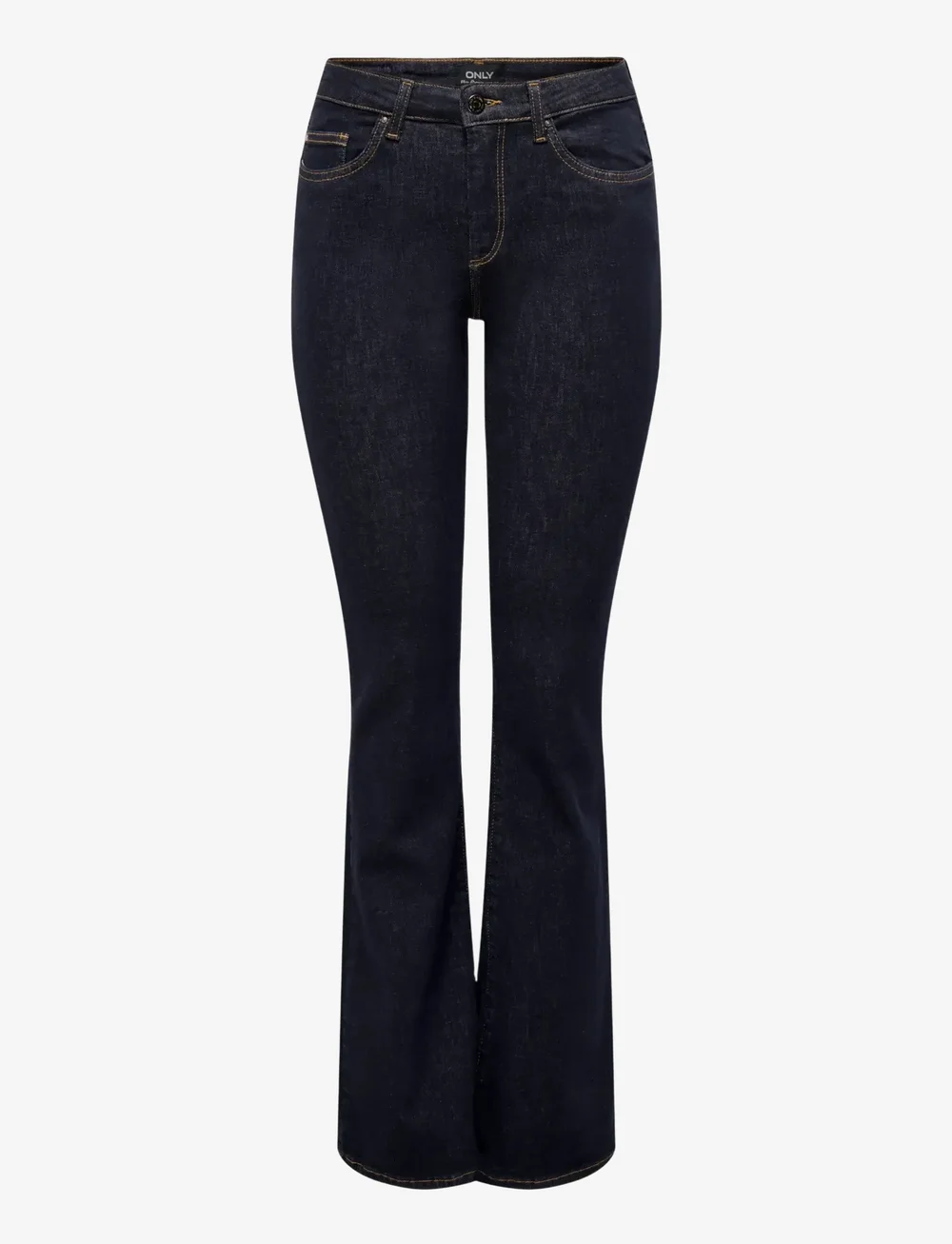 ONLY - ONLBLUSH MID FL STAYBLUE DNM REA023NOOS - utsvängda jeans - dark blue denim - 1