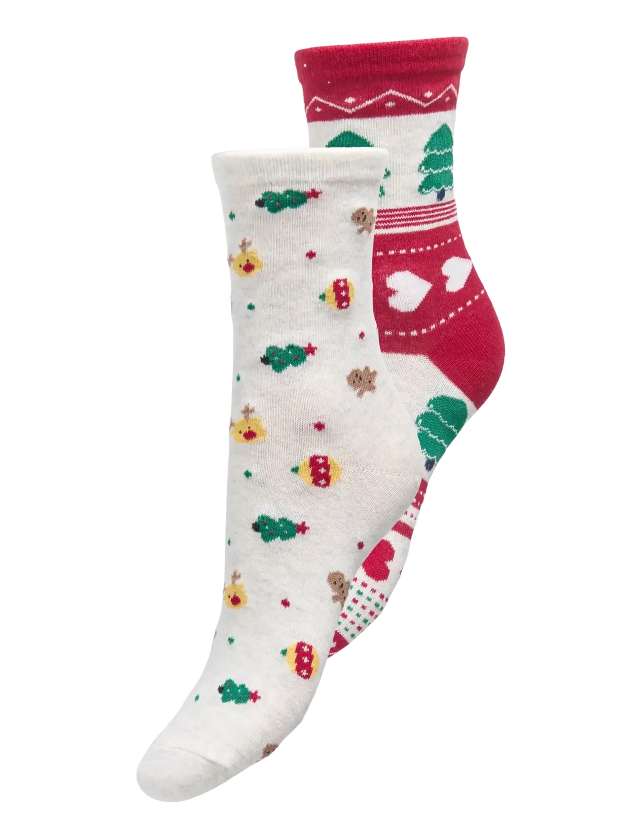ONLY ONLCHRISTMAS 2-PACK SOCK BOX ACC - ONLY - LIGHT GREY MELANGE / grey