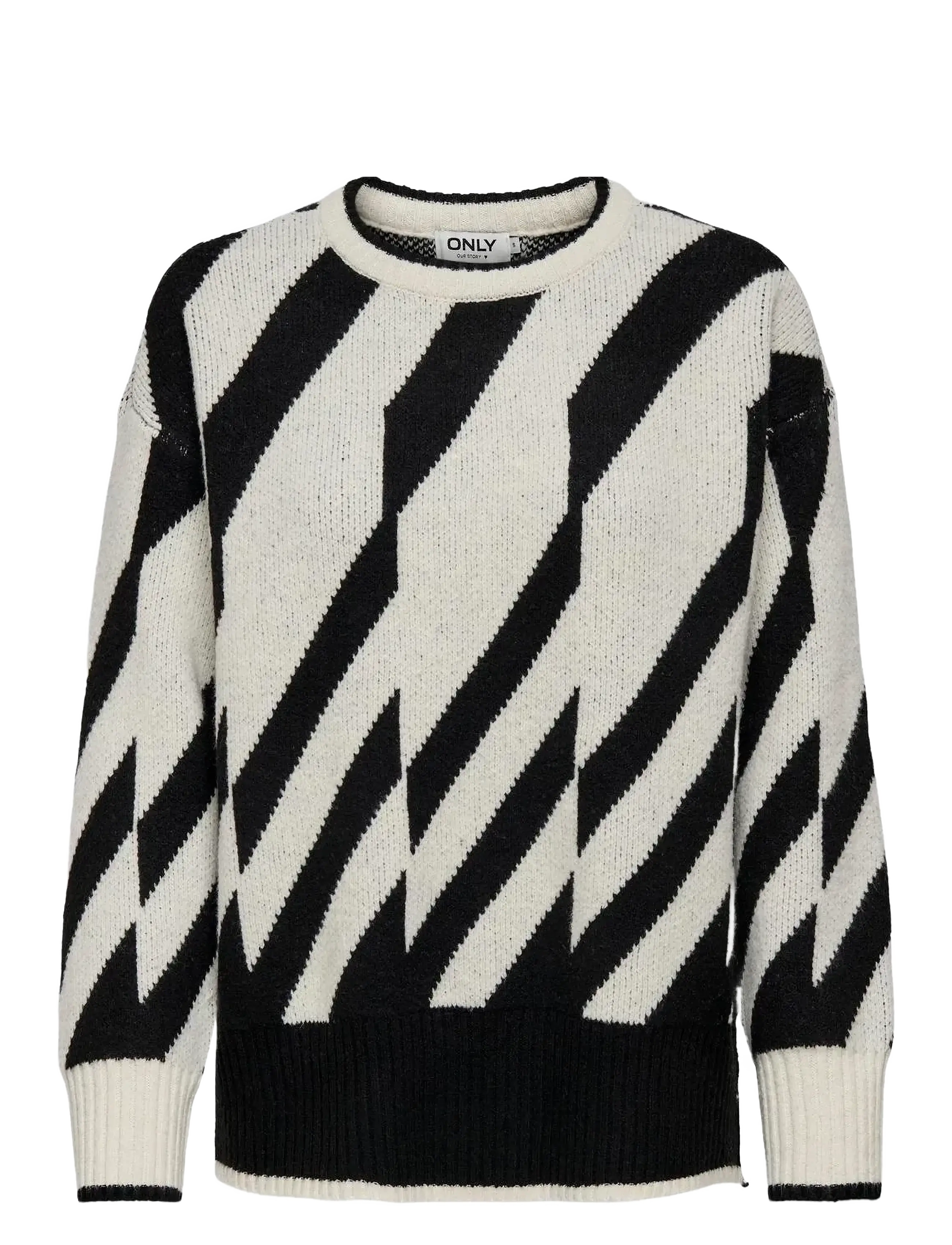 ONLY Onljude Ls O-Neck Jq Knt Schwarz - XS - Damen