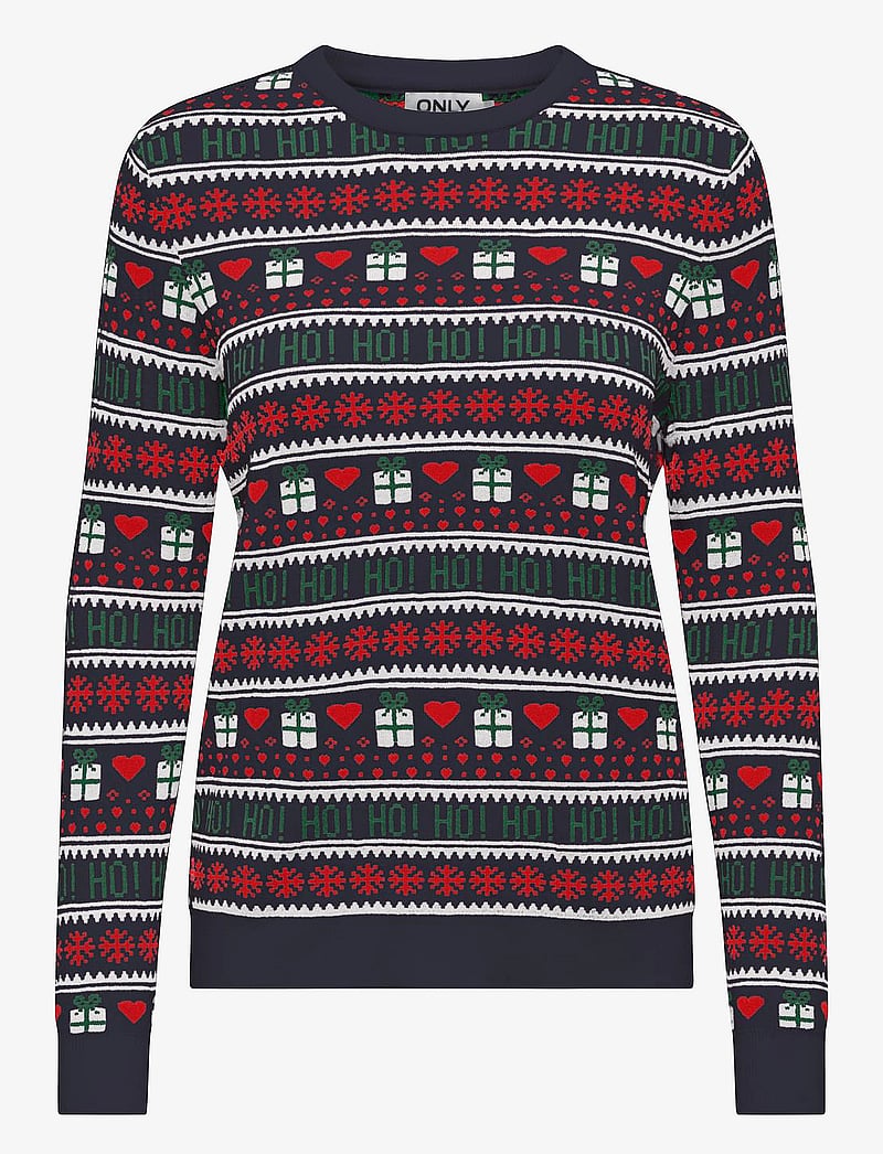 ONLY - ONLXMAS PRESENT LS O-NECK KNT - pullover - night sky - 1