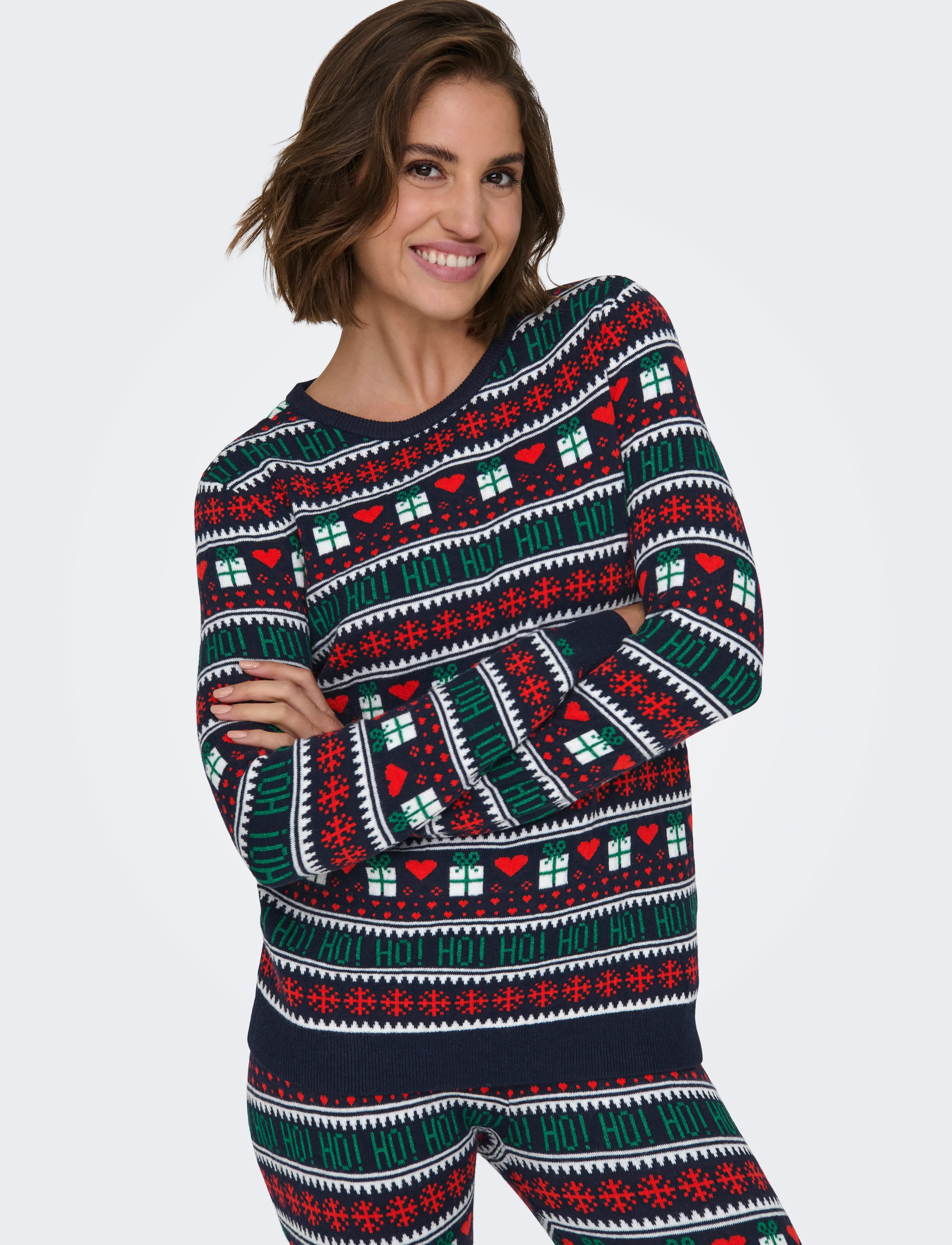 ONLY - ONLXMAS PRESENT LS O-NECK KNT - swetry - night sky - 4