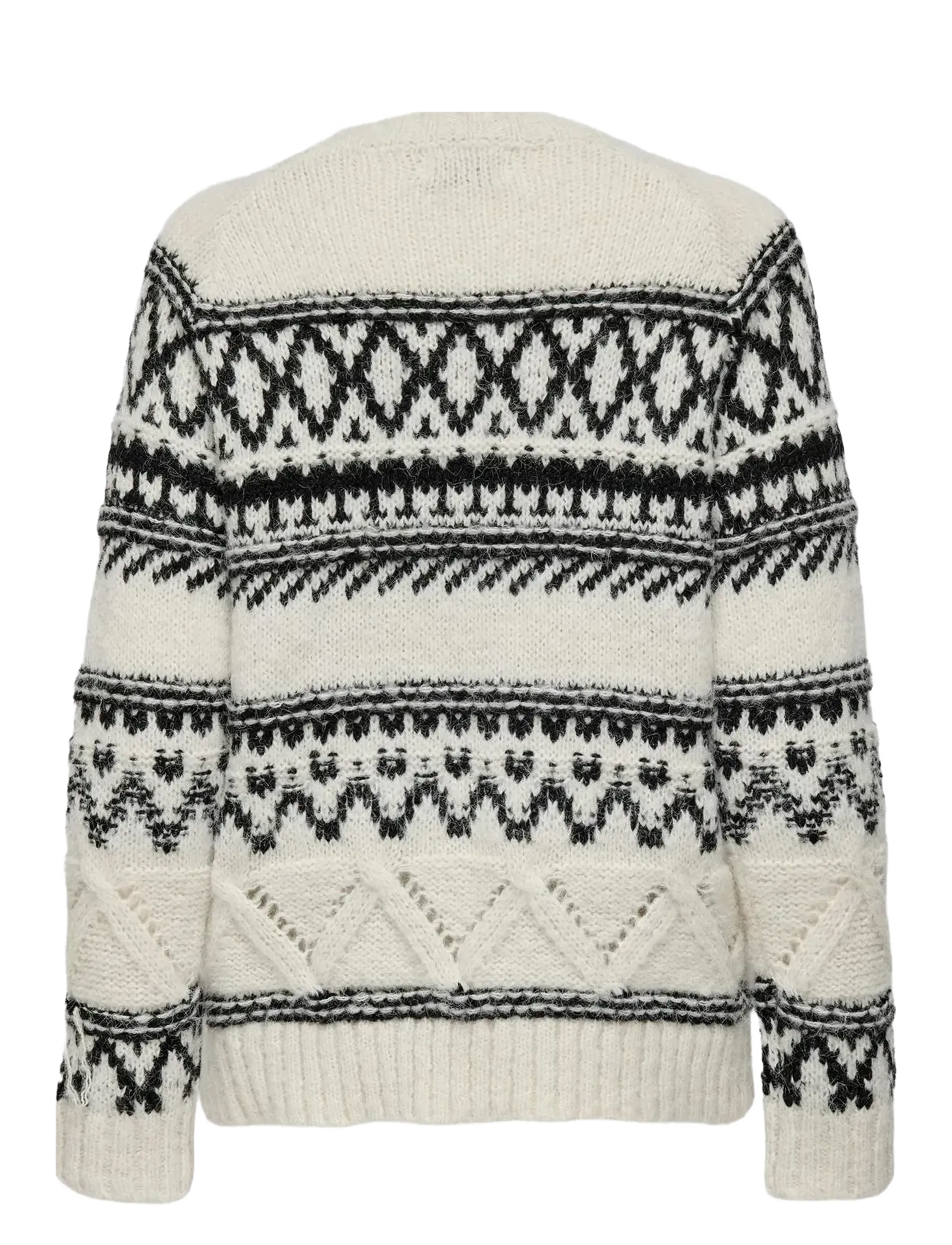 ONLY - ONLSHIRLY LIFE LS JQ O-NECK KNT - laveste priser - birch - 1