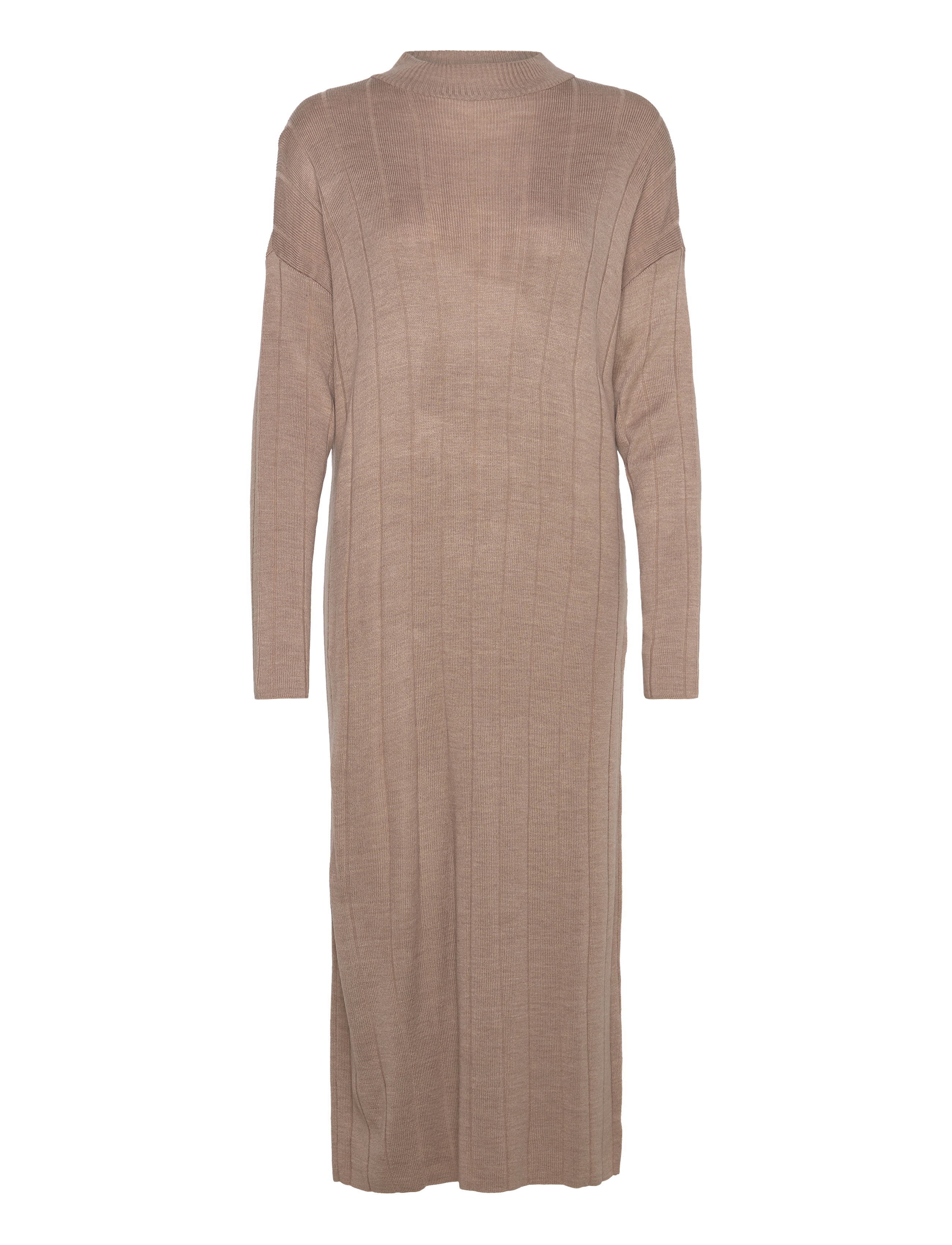 ONLY Onltess Ls Highneck Midi Kleid Knt Beige - XS - Damen