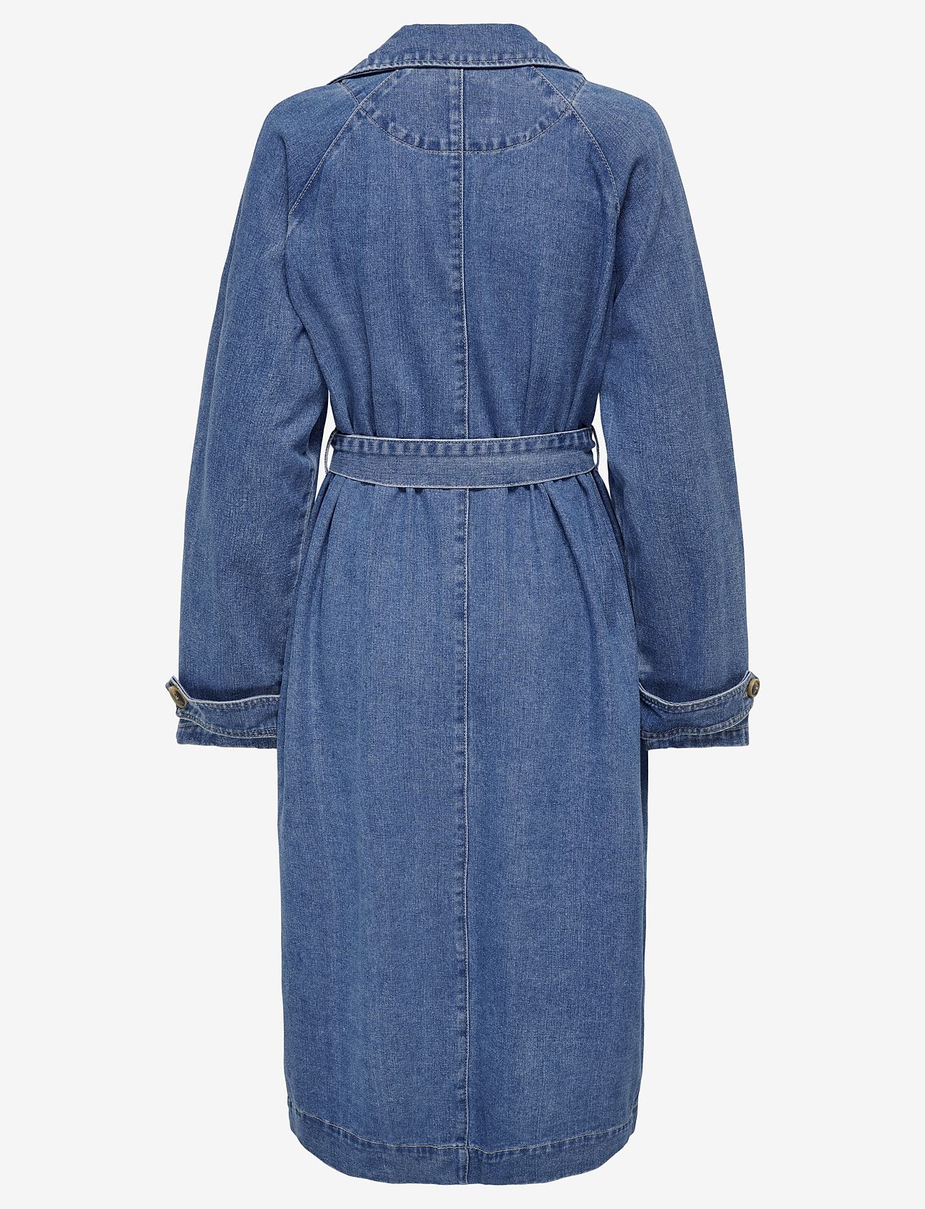 ONLY - ONLMALOU BELTED TRENCH DNM GUA NOOS - trenchcoats - medium blue denim - 2