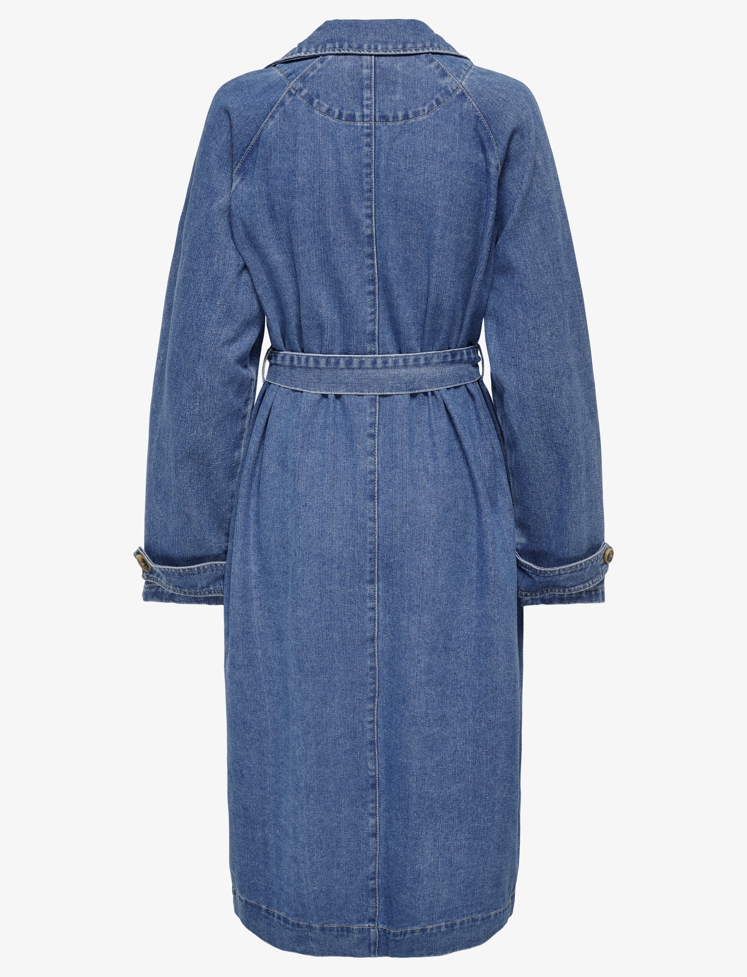 ONLY - ONLMALOU BELTED TRENCH DNM GUA NOOS - trenchcoats - medium blue denim - 2
