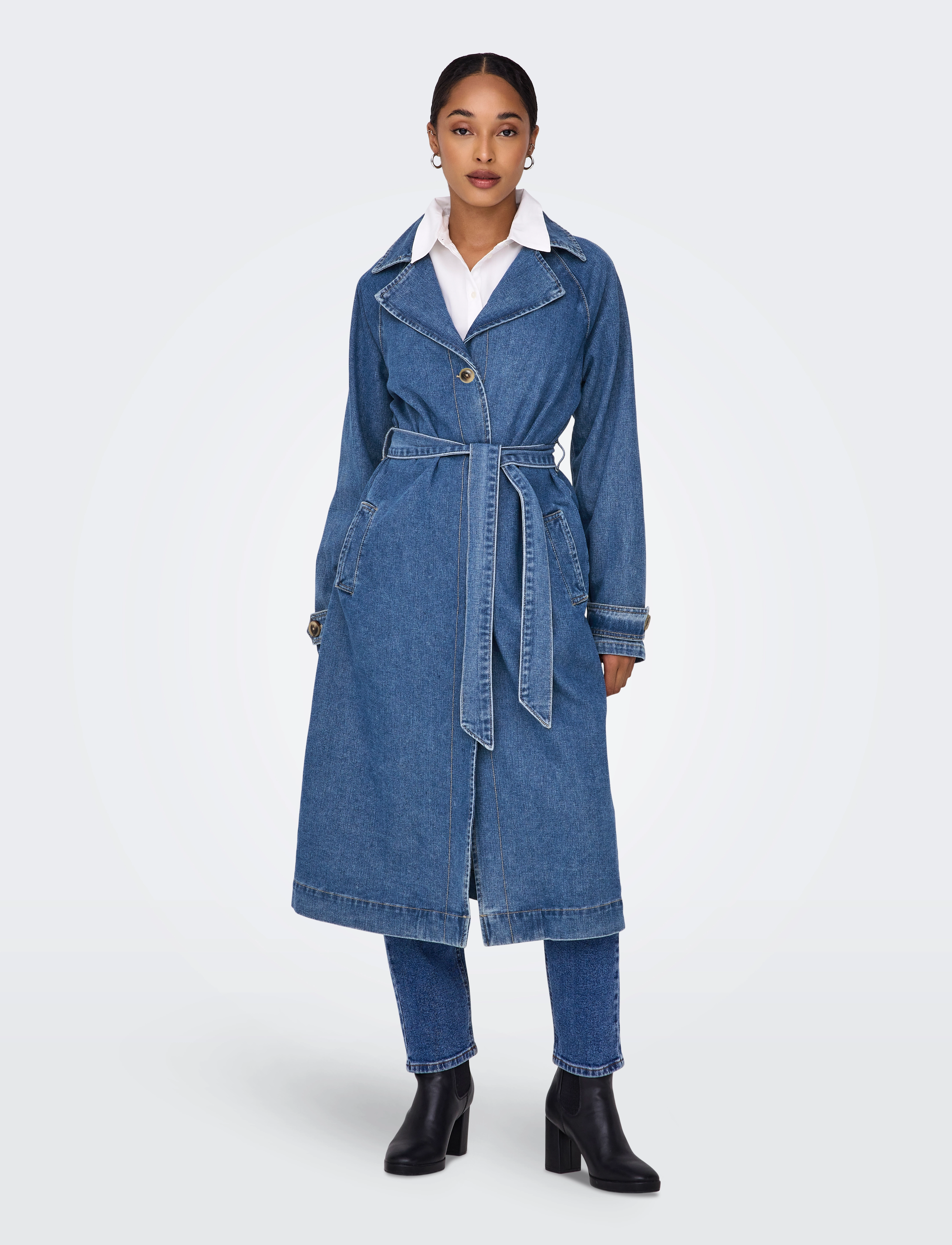 ONLY Onlmalou Belted Trench Dnm Gua Noos kappor & rockar dam – bild 5