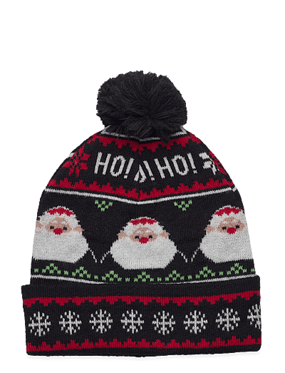 ONLY ONLVIVIENNE XMAS BEANIE ACC - Kootud mütsid - BLACK / black