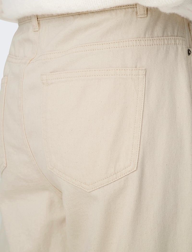 ONLY - ONLSILLA MW WIDE STRING PANT CC PNT - laia säärega teksad - ecru - 5