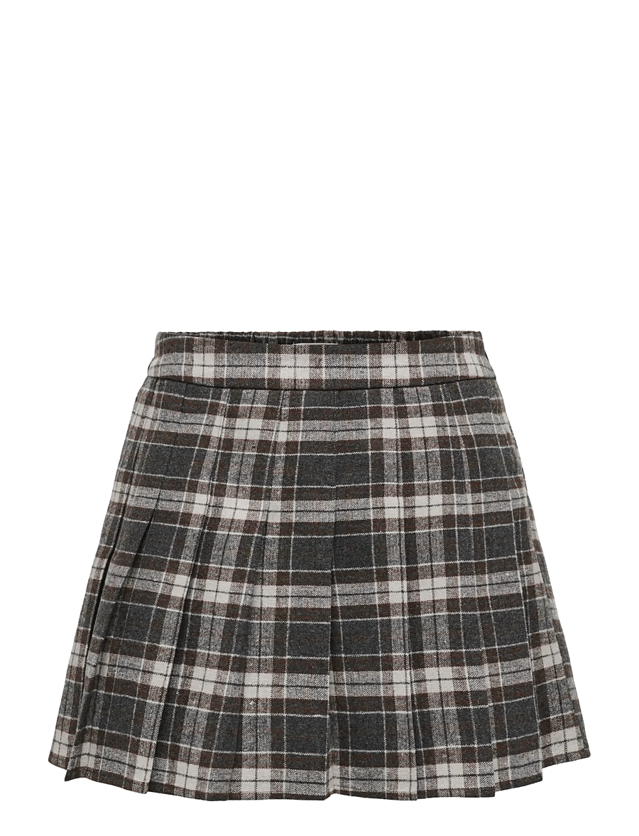 ONLY - ONLCHELSEA CHECK SKORT PNT - plisserede nederdele - black - 1