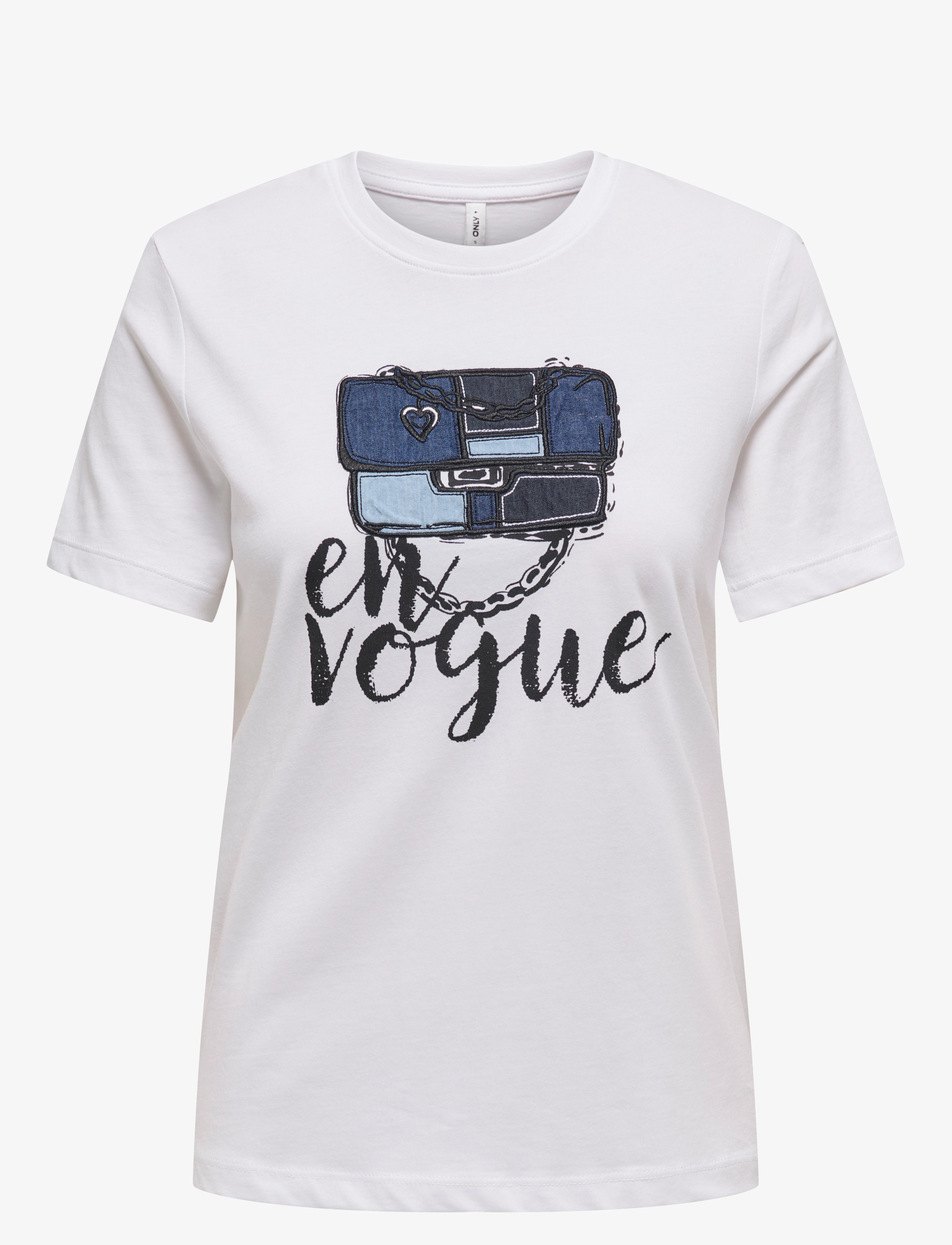 ONLY ONLEMMA REG S/S LADY TOP JRS - Riided - BRIGHT WHITE / white