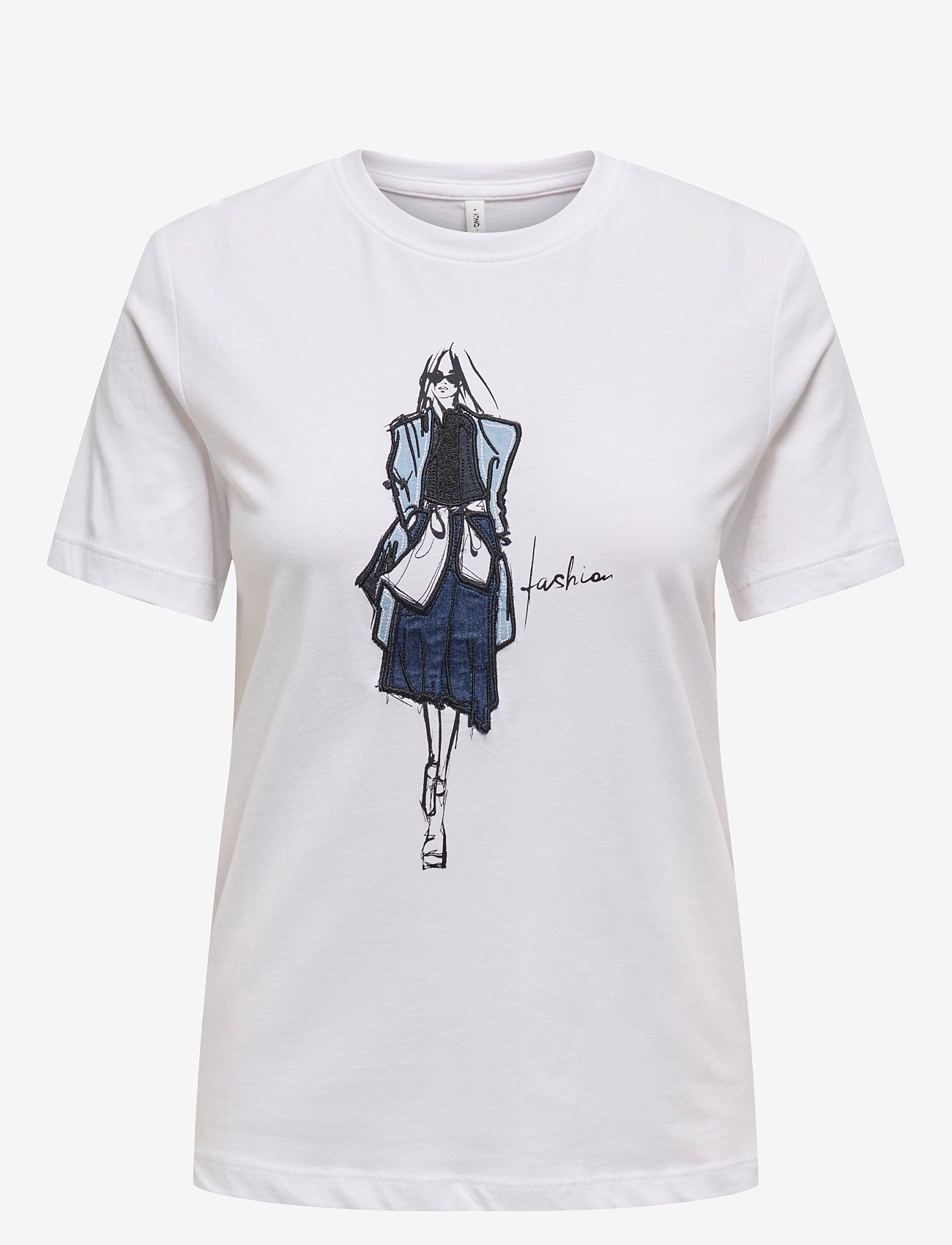 ONLY - ONLEMMA REG S/S LADY TOP JRS - t-shirty - bright white - 1