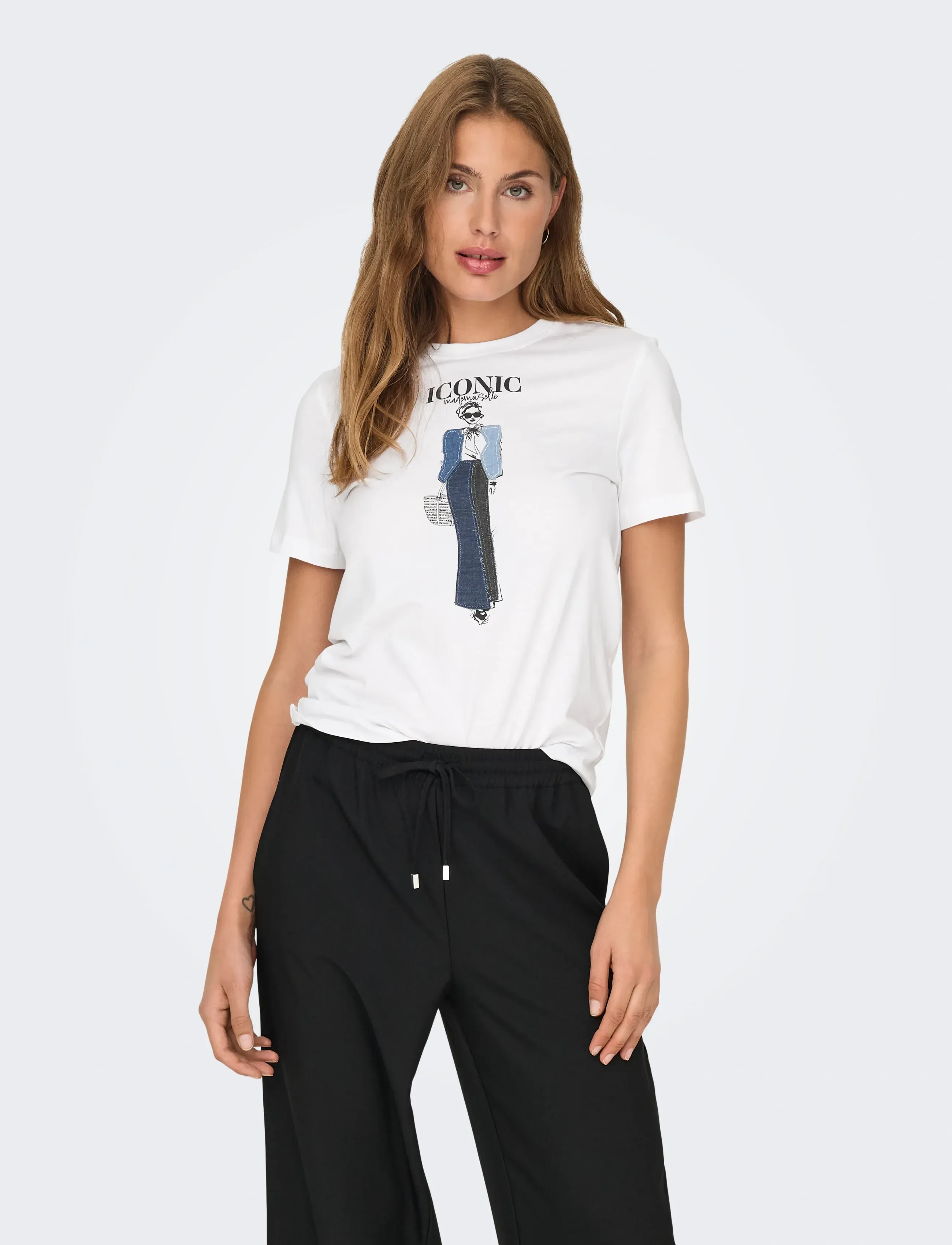 ONLY Onlemma Reg S/S Lady Top Jrs, Kvinder, Kortærmet T-Shirt, Hvid, Str: XL