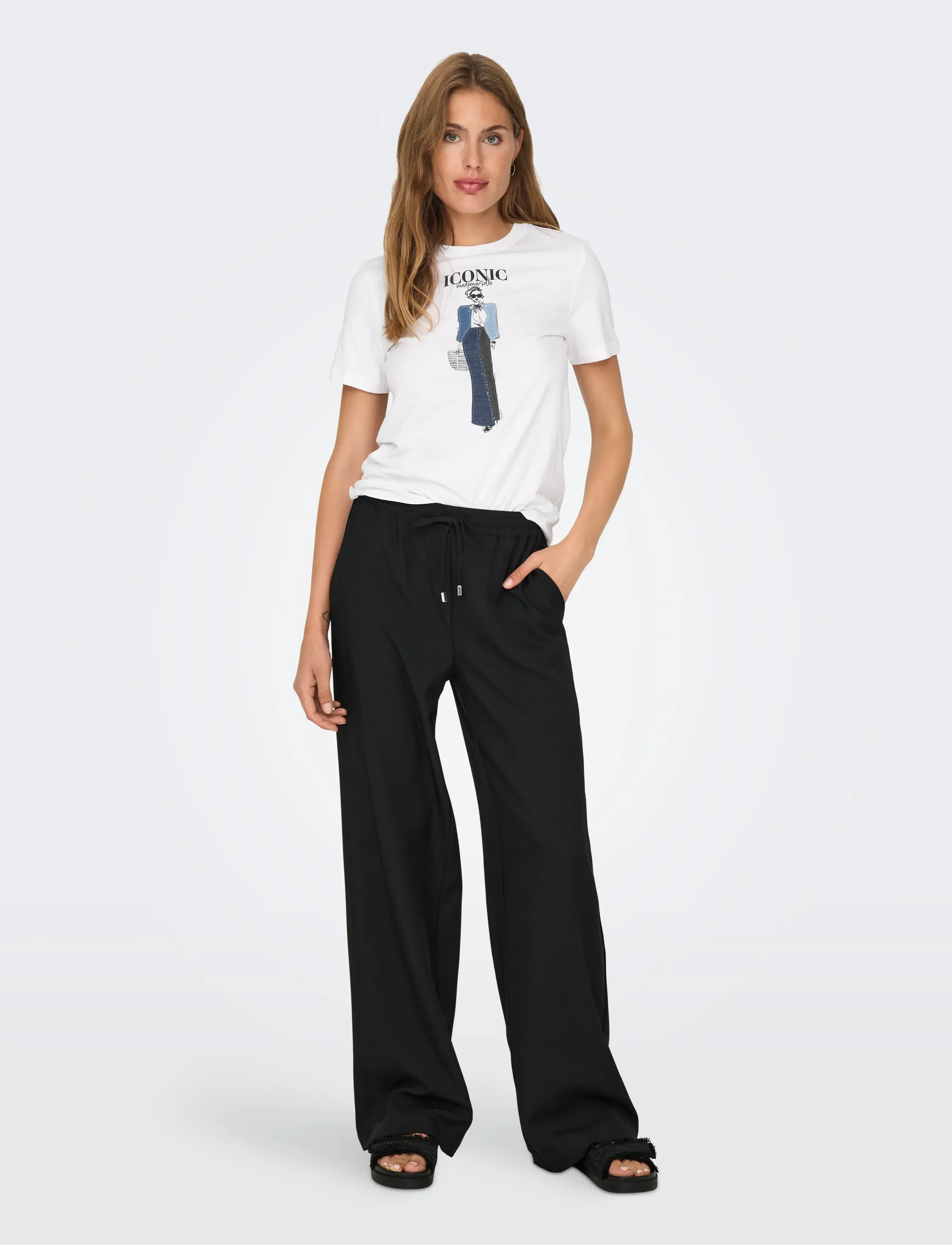 ONLY - ONLEMMA REG S/S LADY TOP JRS - t-shirts - bright white - 4
