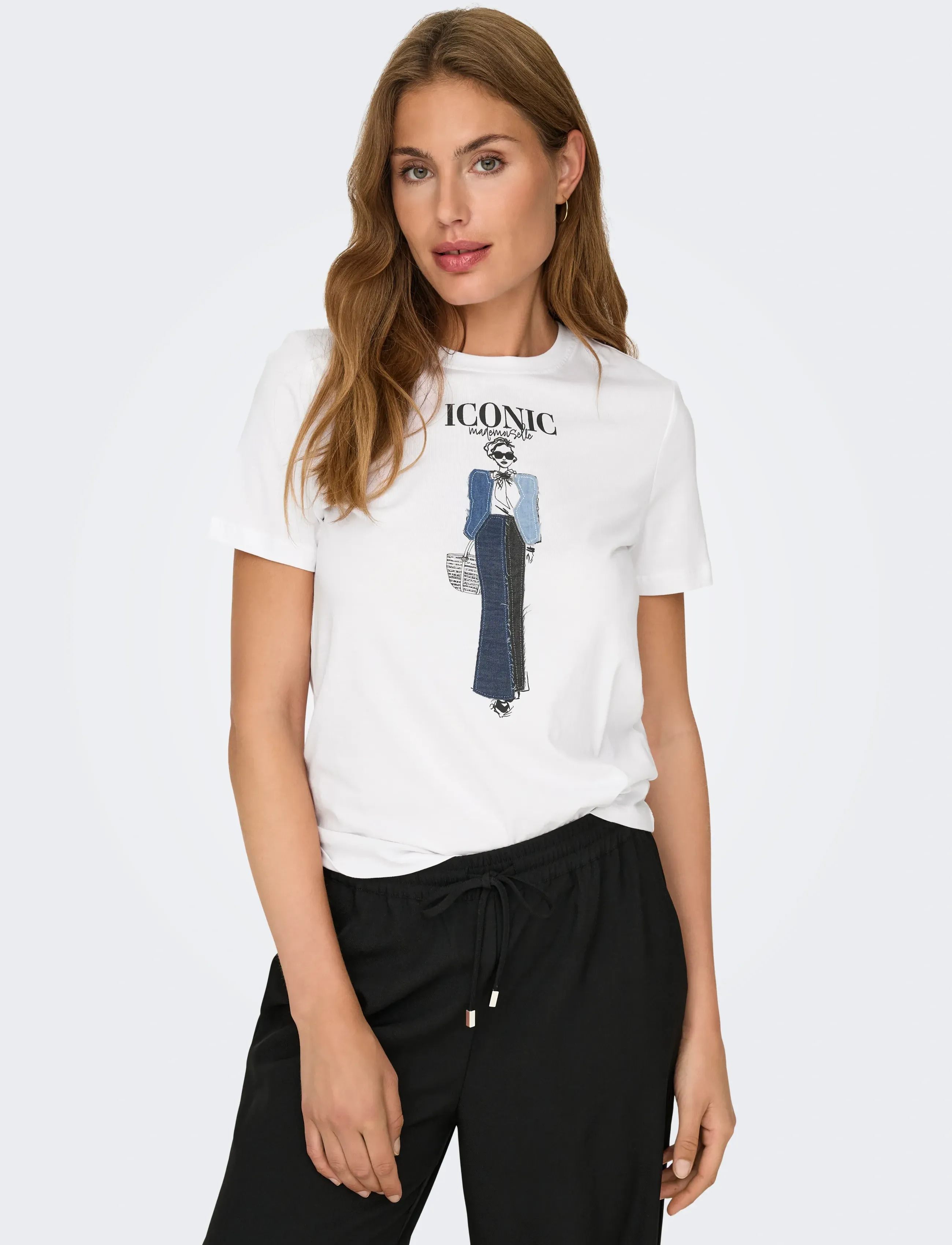 ONLY - ONLEMMA REG S/S LADY TOP JRS - t-shirts - bright white - 5