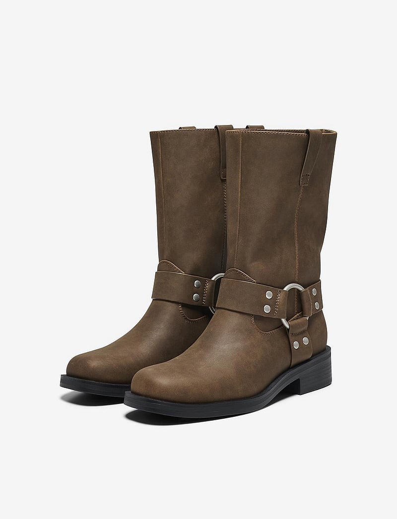 ONLY Onlbax-1 Pu Biker Boot (ON15329812) Flat ankle boots