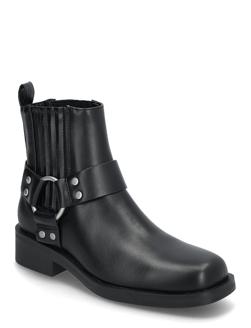 ONLY - ONLBAX-2 PU SHORT BIKER BOOT - platta ankelboots - black - 0