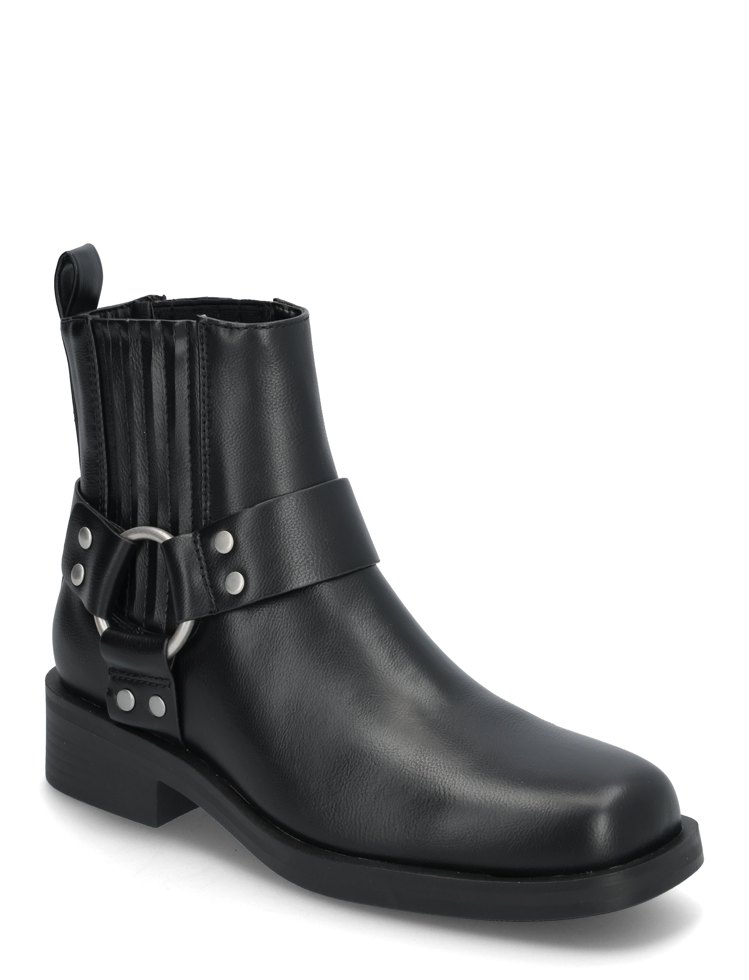 ONLY ONLBAX-2 PU SHORT BIKER BOOT - Cowboyboots - BLACK / black