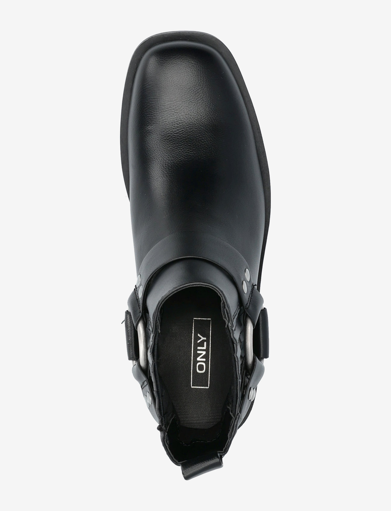 ONLY - ONLBAX-2 PU SHORT BIKER BOOT - platta ankelboots - black - 3
