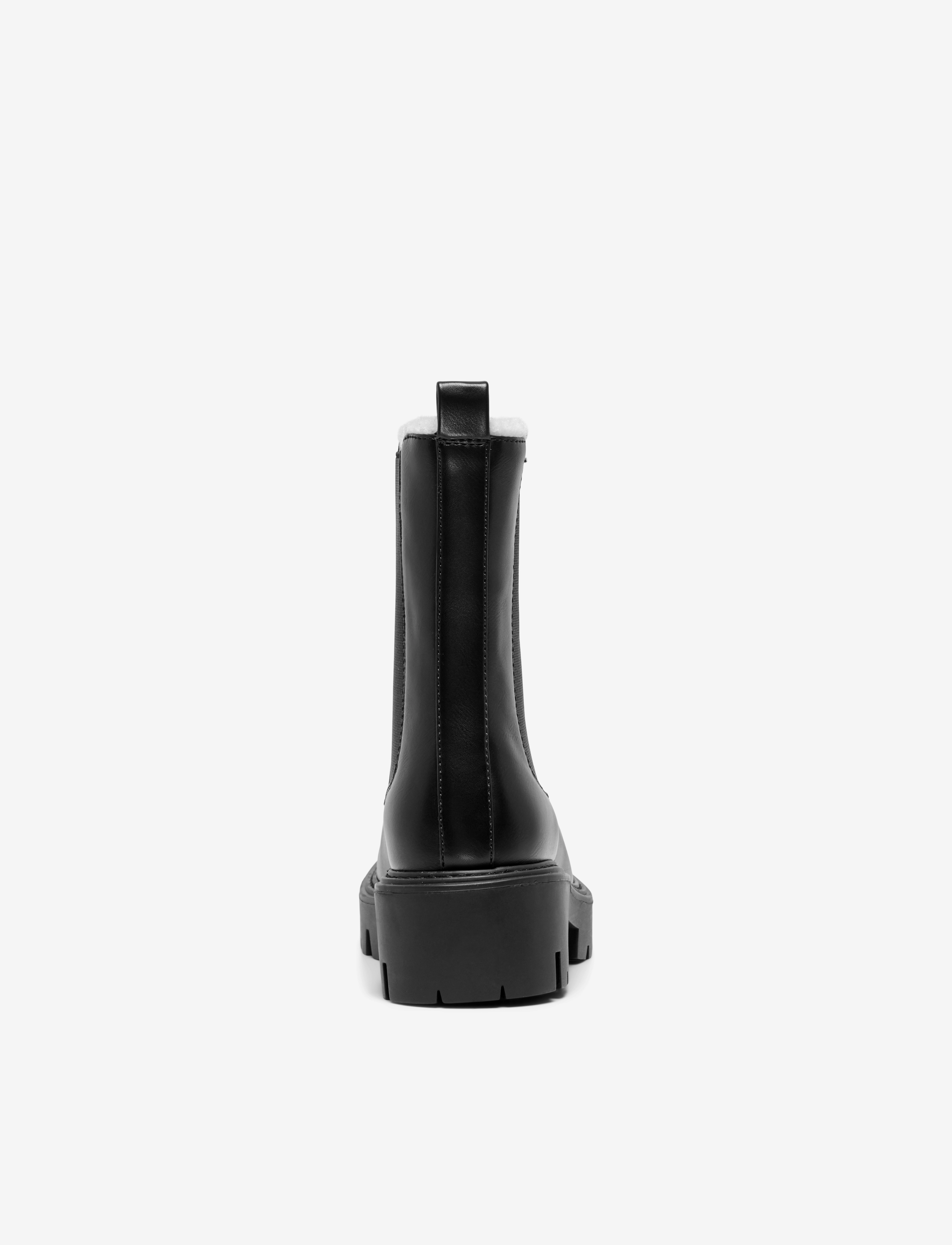 ONLY - ONLBETTY-9 PU WARM LINED BOOT - black - 5