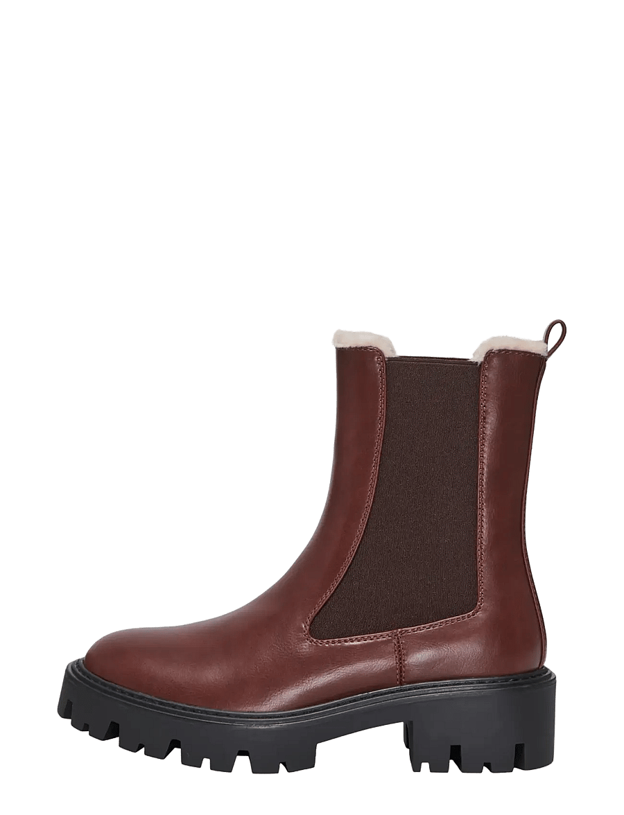ONLY - ONLBETTY-9 PU WARM LINED BOOT - chelsea boots - tortoise shell - 0