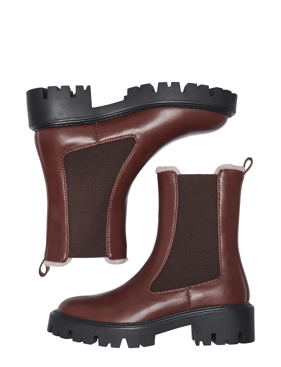 ONLY - ONLBETTY-9 PU WARM LINED BOOT - chelsea boots - tortoise shell - 3