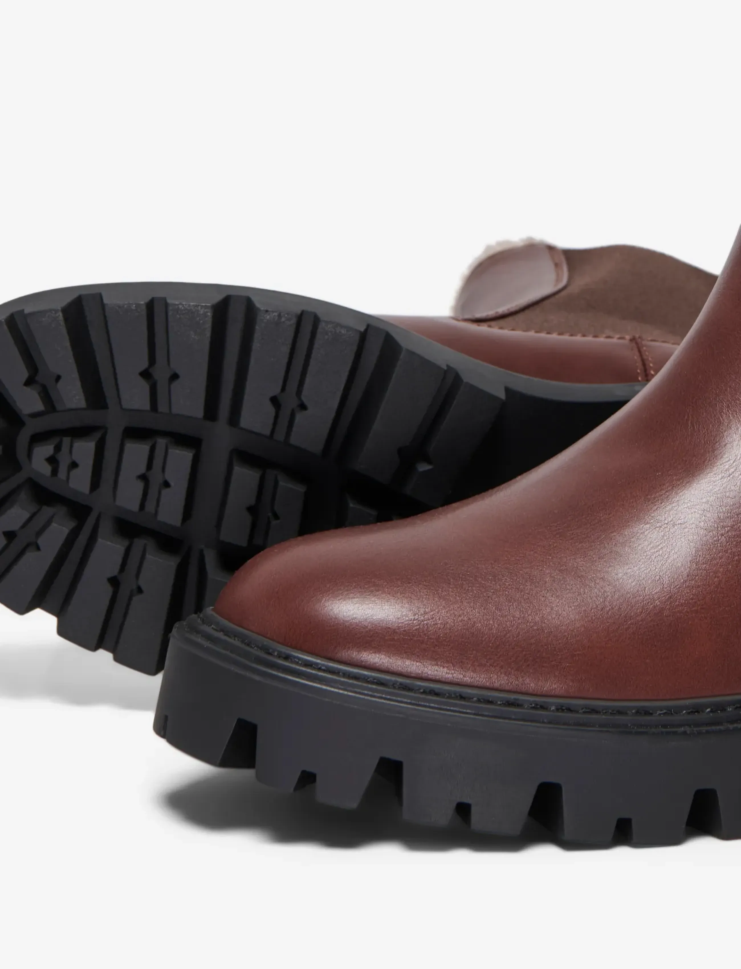 ONLY - ONLBETTY-9 PU WARM LINED BOOT - chelsea boots - tortoise shell - 4