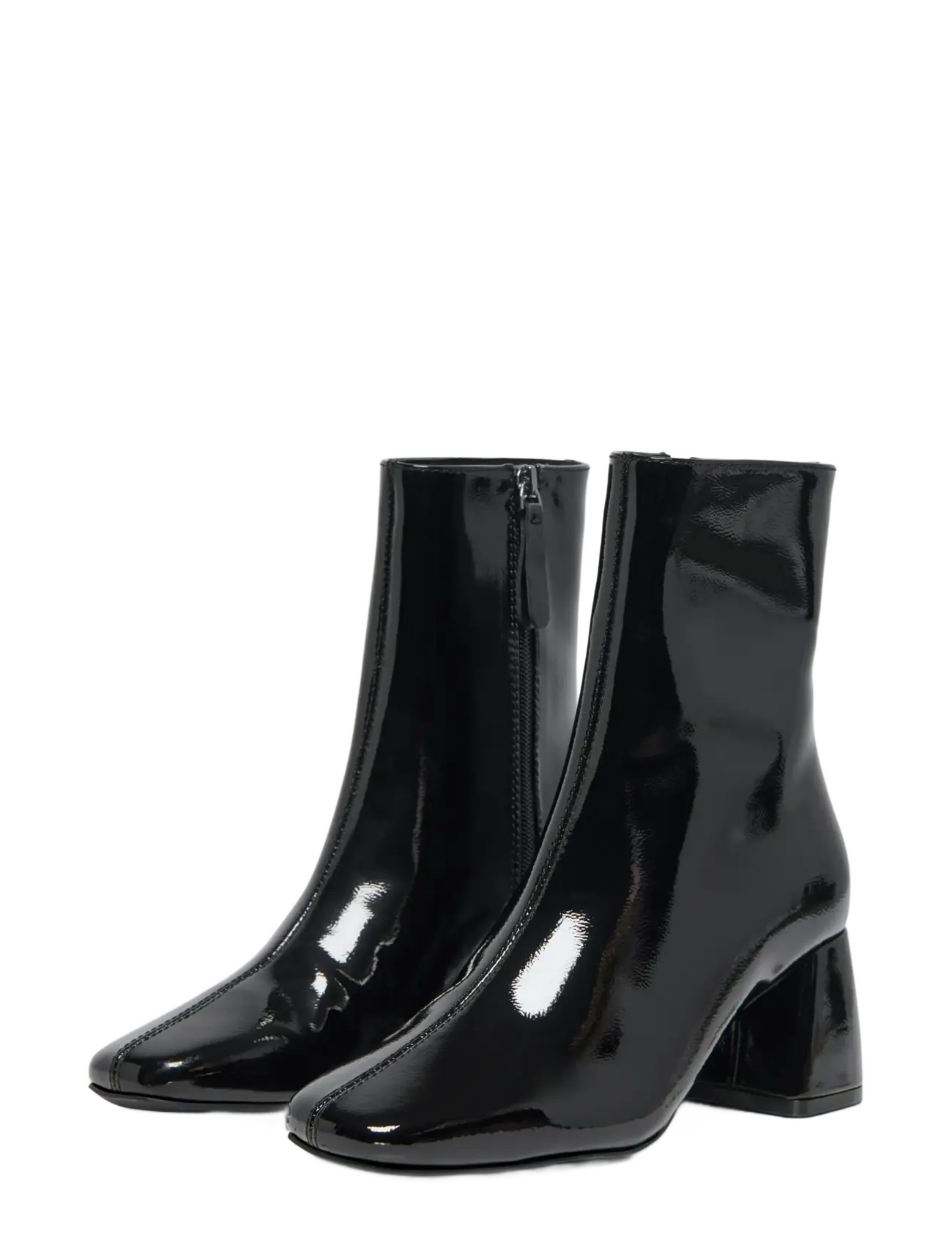 ONLY ONLBRIELLE-1 PU HEELED BOOT - Ankelboots - BLACK / black
