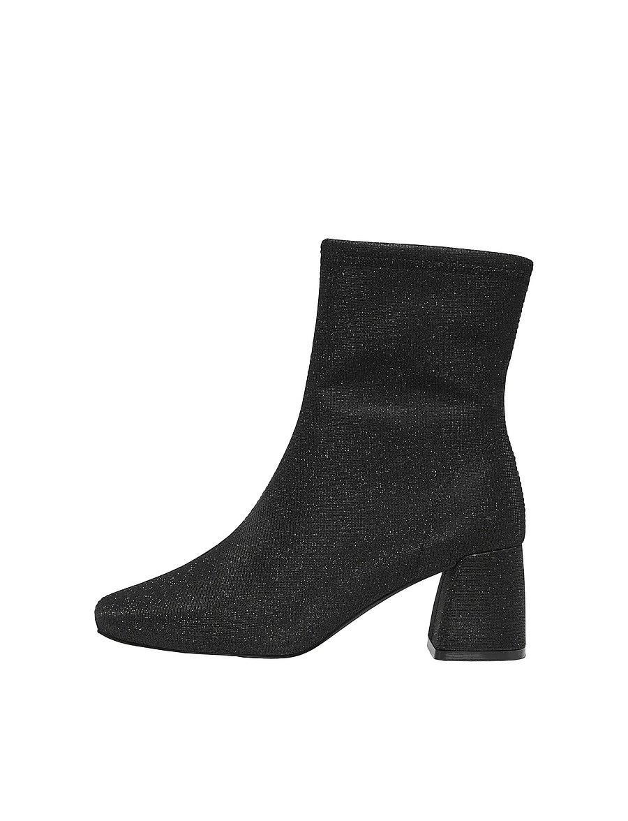 ONLY - ONLBRIELLE-2 GLITTER SOCK BOOT - kontsaga poolsaapad - black - 4