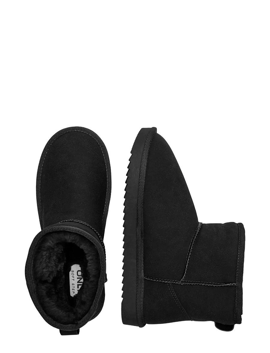 ONLY - ONLFEODORA TEDDY LINED BOOT - NOOS - bamsestøvler - black - 3