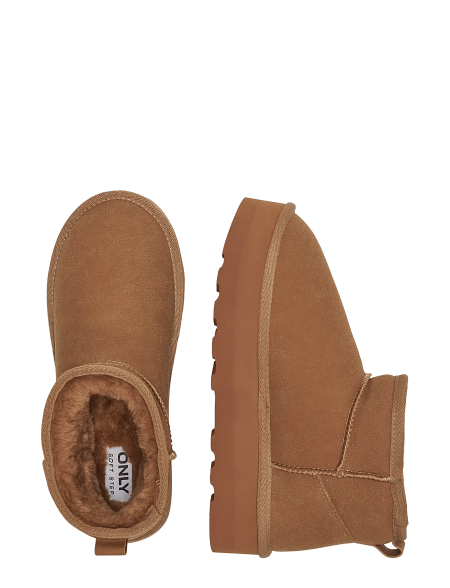 ONLY - ONLFELICIA TEDDY PLATFORM BOOT NOOS - bamsestøvler - brownie - 3