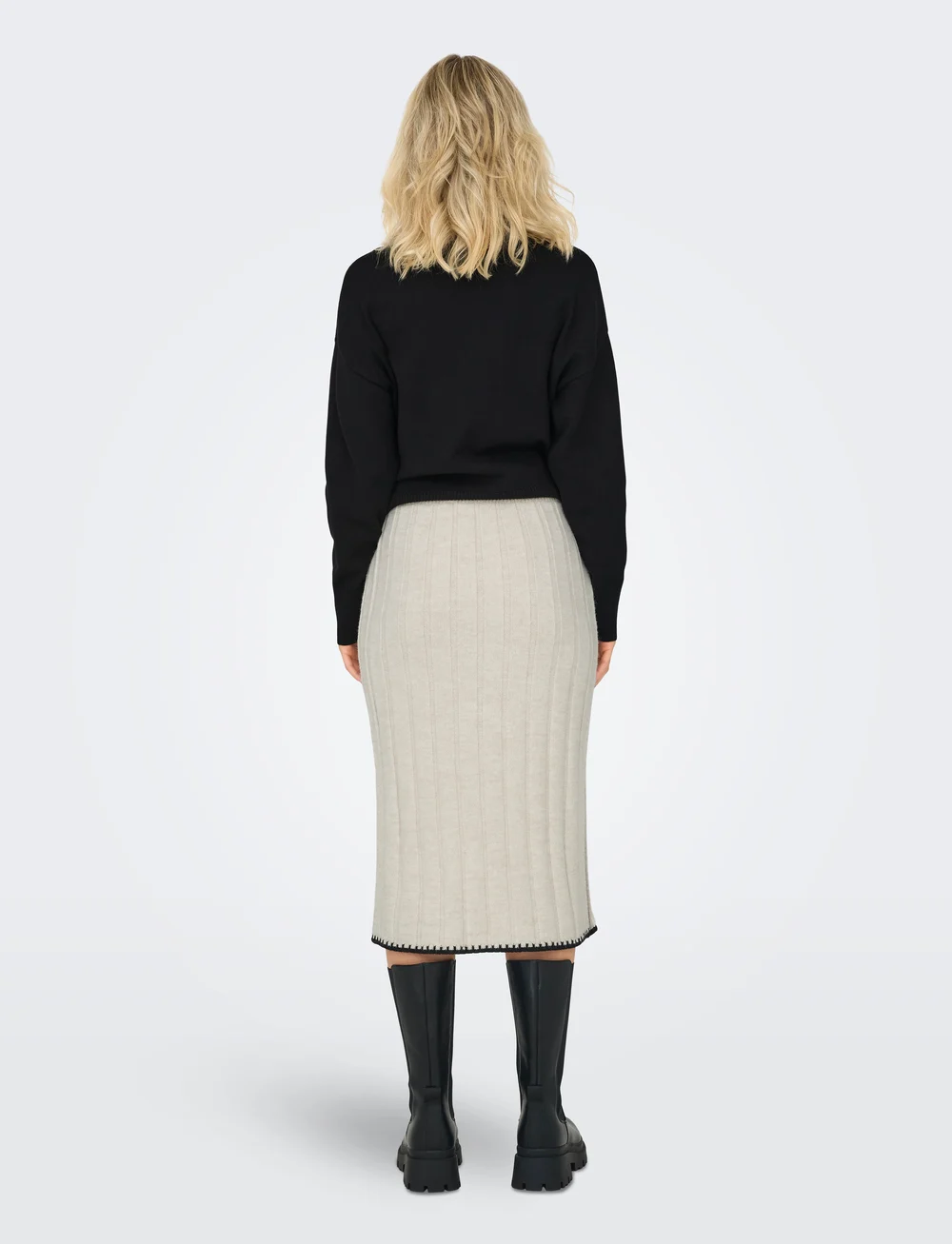 ONLY - ONLCHICK STITCH MV SKIRT KNT - knitted skirts - pumice stone - 3