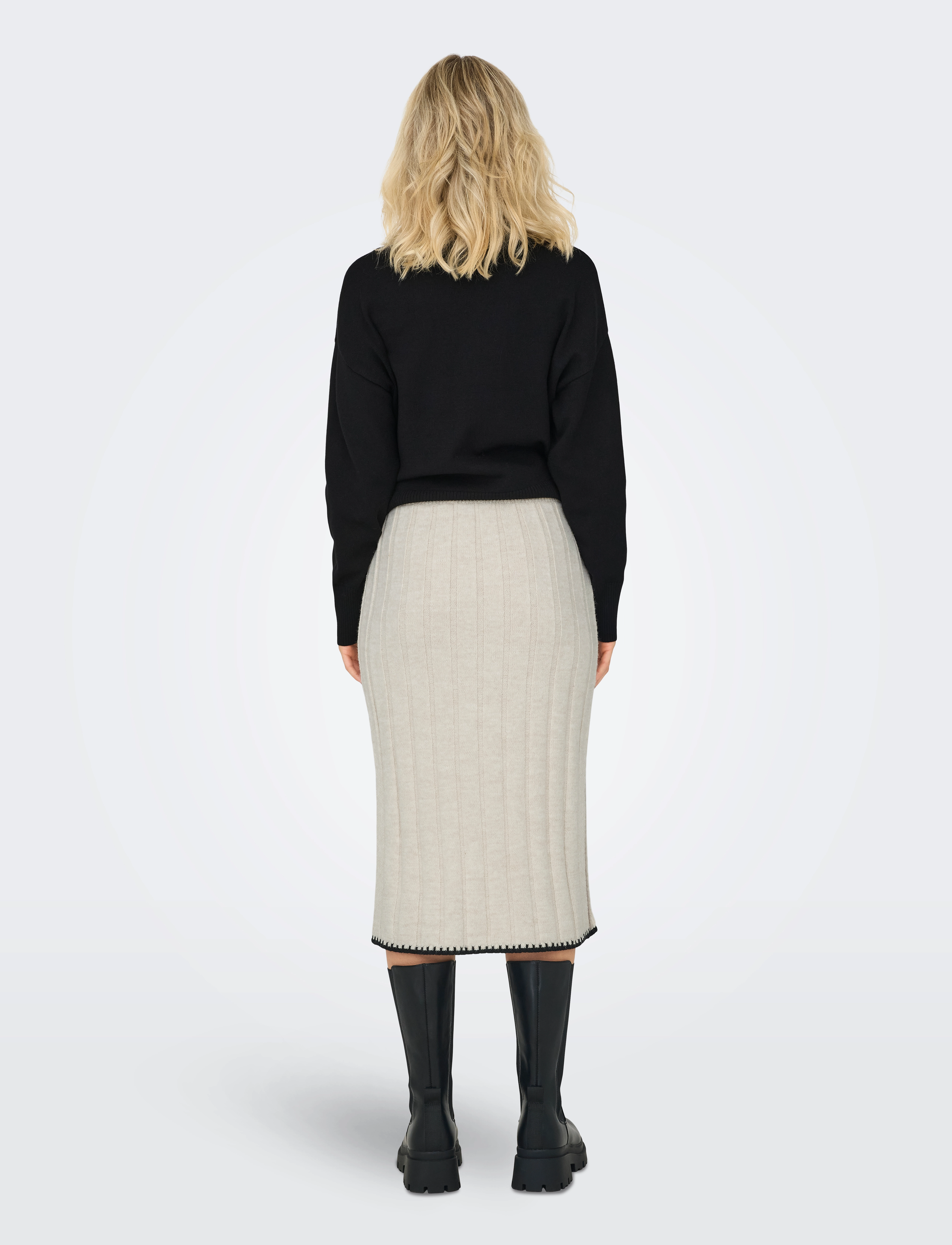 ONLY - ONLCHICK STITCH MV SKIRT KNT - strikkede nederdele - pumice stone - 3