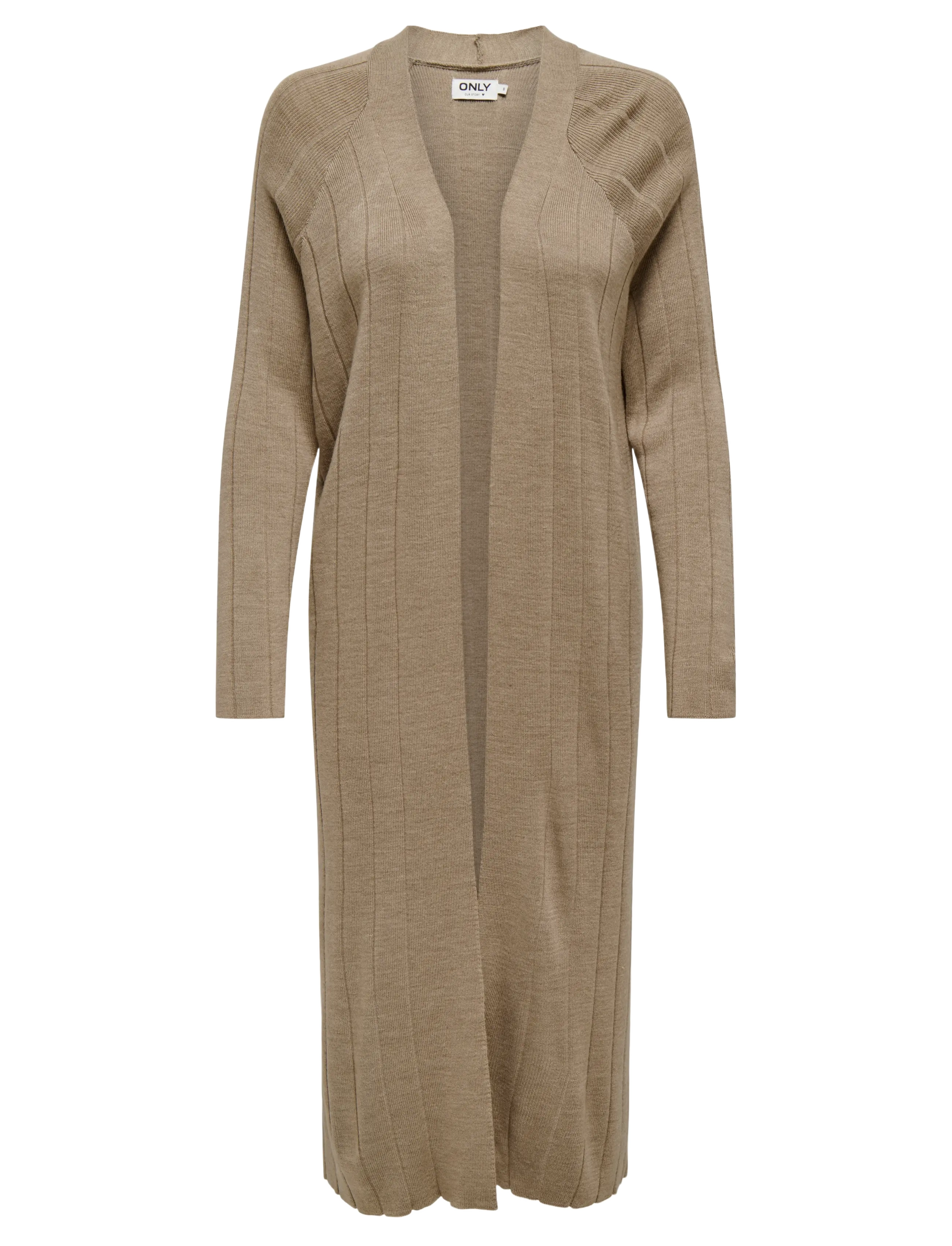 ONLY ONLTESS LS LONG OPEN CARDIGAN KNT - Strickmode - MALT BALL / beige